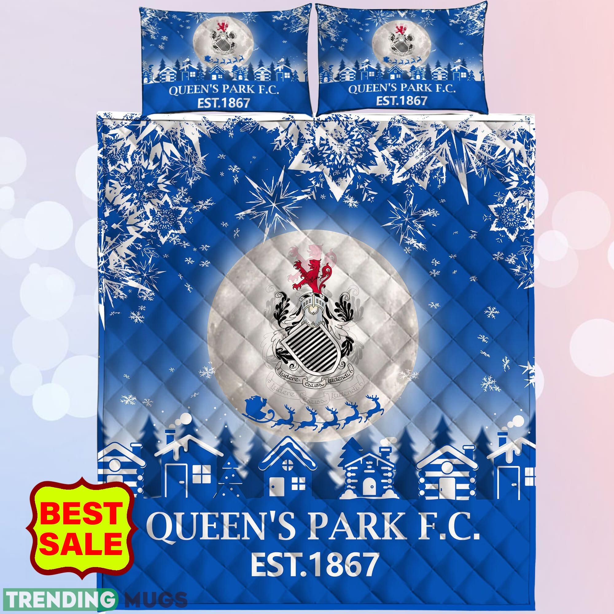 SPFL Queen's Park FC Big Logo Christmas Quilt Sets Blue Full Size King Queen Twin Quilt Set SPFL Queen's Park FC Big Logo Christmas Quilt Sets Blue Full Size King Queen Twin Quilt Set