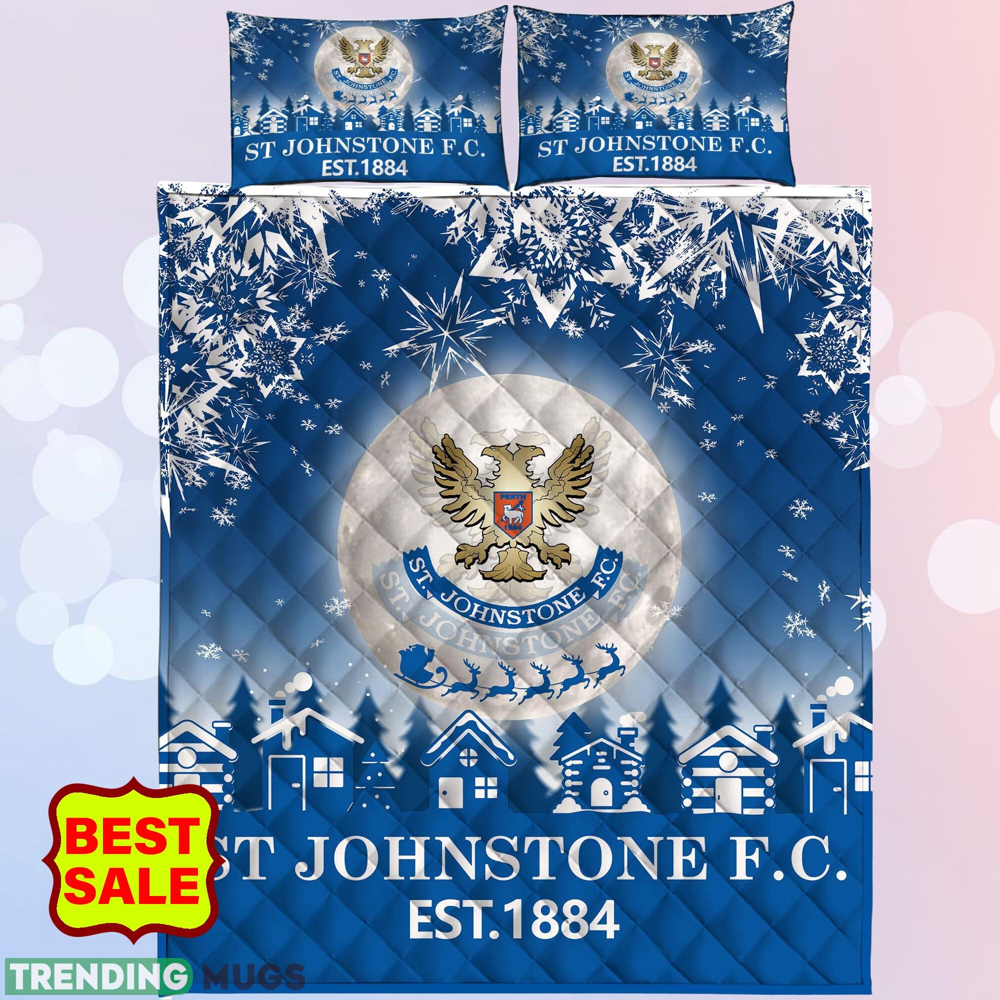 SPFL St Johnstone FC Big Logo Christmas Quilt Sets Blue Full Size King Queen Twin Quilt Set SPFL St Johnstone FC Big Logo Christmas Quilt Sets Blue Full Size King Queen Twin Quilt Set