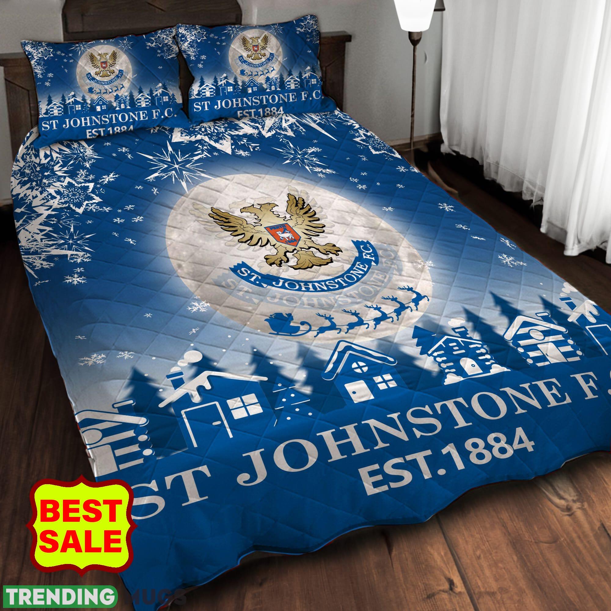 SPFL St Johnstone FC Big Logo Christmas Quilt Sets Blue Full Size King Queen Twin Quilt Set SPFL St Johnstone FC Big Logo Christmas Quilt Sets Blue Full Size King Queen Twin Quilt Set