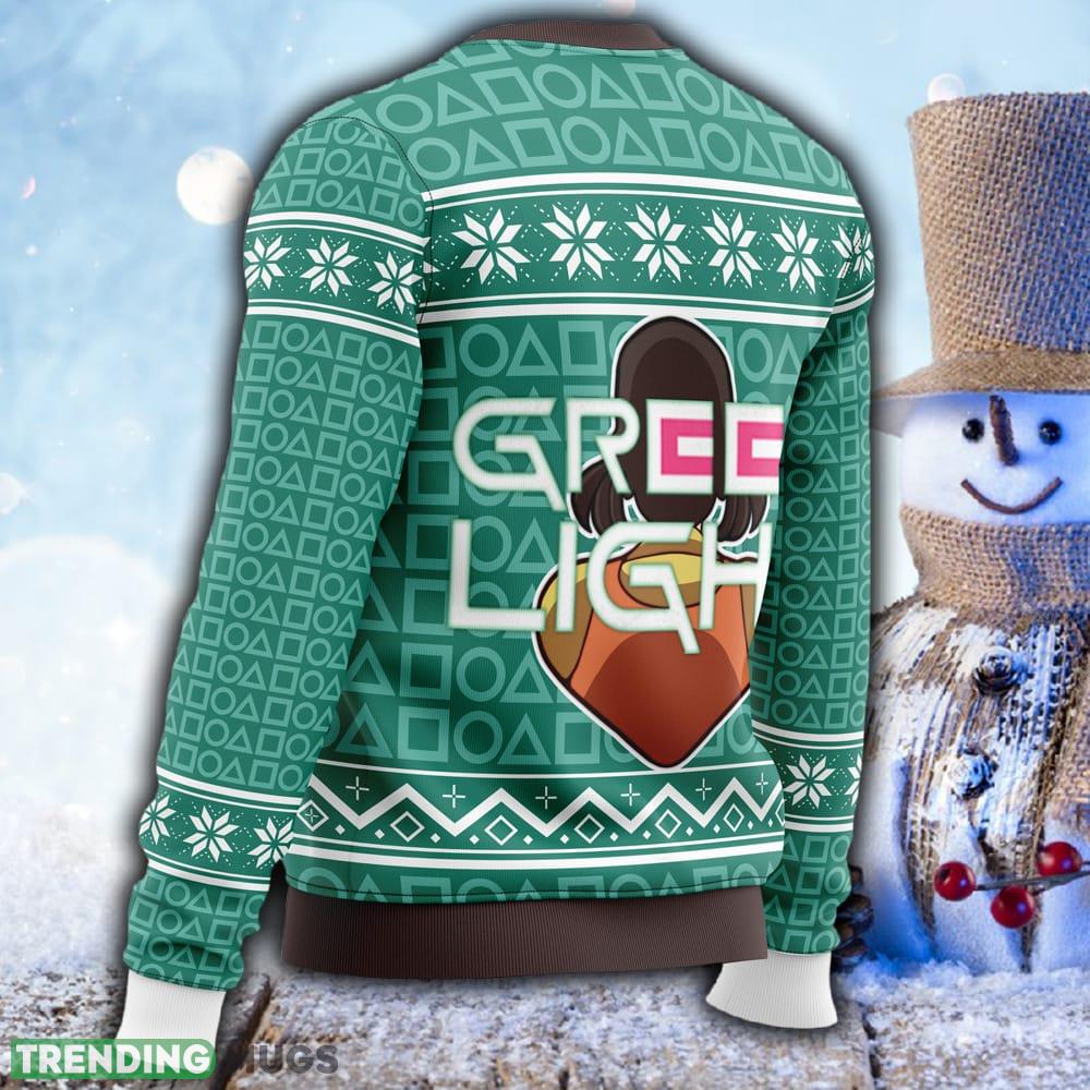 Squid Game Red Light Green Light Doll Ugly Christmas 3D Sweater For Men And Women Gift Christmas 3D Sweater Squid Game Red Light Green Light Doll Ugly Christmas 3D Sweater For Men And Women Gift Christmas 3D Sweater