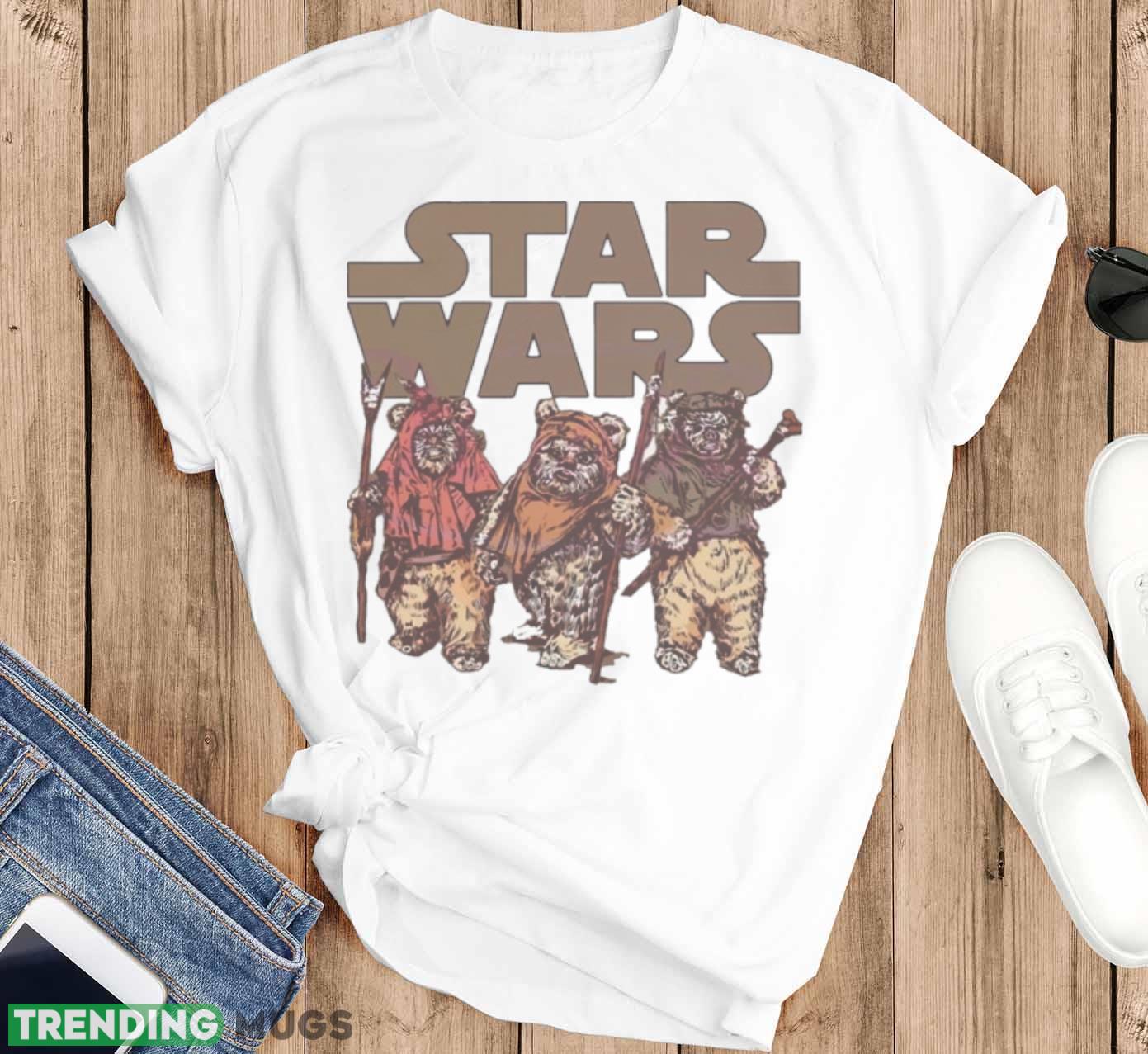 Star Wars Wicket Ewoks Endor Group Retro Shirt Light Shirt Star Wars Wicket Ewoks Endor Group Retro Shirt Light Shirt