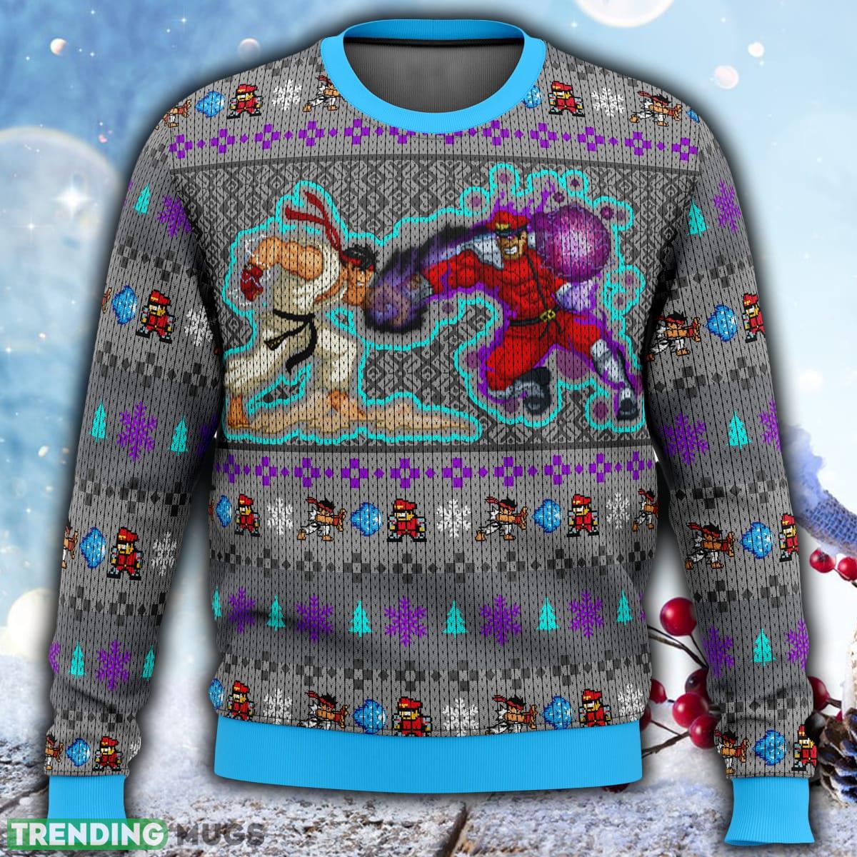 Street Fighter Ryu Vs. M. Bison Ugly Christmas 3D Sweater For Men And Women Gift Christmas - Street Fighter Ryu Vs. M. Bison Ugly Christmas Sweater Street Fighter Ryu Vs. M. Bison Ugly Christmas 3D Sweater For Men And Women Gift Christmas - Street Fighter Ryu Vs. M. Bison Ugly Christmas Sweater