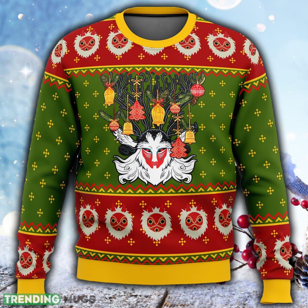 Studio Ghibli Princess Mononoke Xmas Forest Spirit Ugly Christmas 3D Sweater For Men And Women Gift Christmas - Studio Ghibli Princess Mononoke Xmas Forest Spirit Ugly Christmas Sweater Studio Ghibli Princess Mononoke Xmas Forest Spirit Ugly Christmas 3D Sweater For Men And Women Gift Christmas - Studio Ghibli Princess Mononoke Xmas Forest Spirit Ugly Christmas Sweater