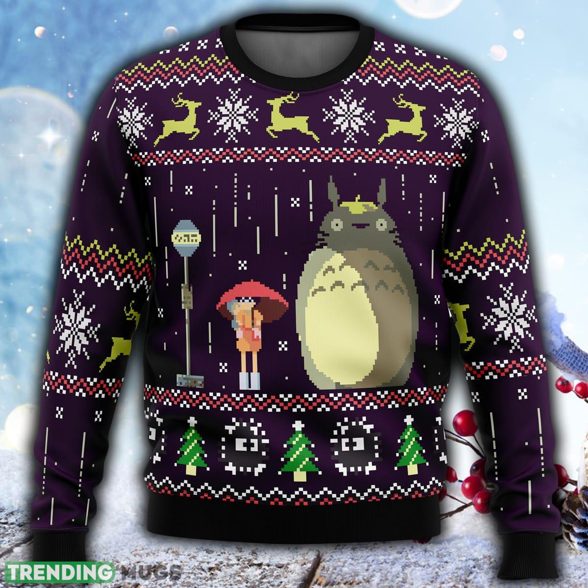 Studio Ghibli Totoro Rain Miyazaki Ugly Christmas 3D Sweater For Men And Women Gift Christmas - Studio Ghibli Totoro Rain Miyazaki Ugly Christmas Sweater Studio Ghibli Totoro Rain Miyazaki Ugly Christmas 3D Sweater For Men And Women Gift Christmas - Studio Ghibli Totoro Rain Miyazaki Ugly Christmas Sweater