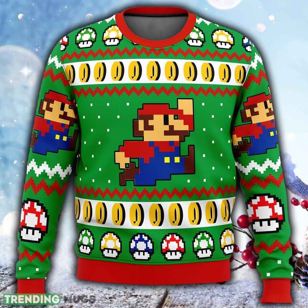 Super Mario Jump Ugly Christmas 3D Sweater For Men And Women Gift Christmas - Super Mario Jump Ugly Christmas Sweater Super Mario Jump Ugly Christmas 3D Sweater For Men And Women Gift Christmas - Super Mario Jump Ugly Christmas Sweater