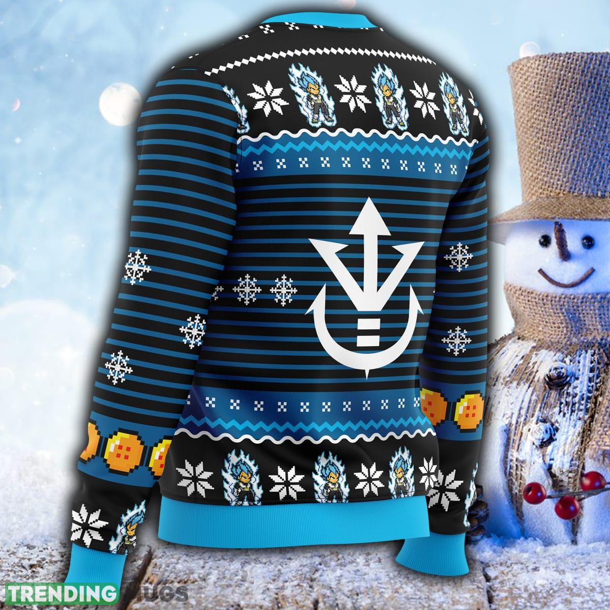 Super Saiyan Blue Vegeta Ugly Christmas 3D Sweater For Men And Women Gift Christmas 3D Sweater Super Saiyan Blue Vegeta Ugly Christmas 3D Sweater For Men And Women Gift Christmas 3D Sweater