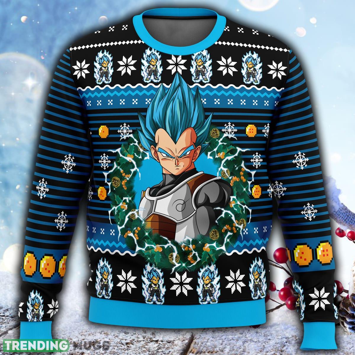 Super Saiyan Blue Vegeta Ugly Christmas 3D Sweater For Men And Women Gift Christmas - Super Saiyan Blue Vegeta Ugly Christmas Sweater_1 Super Saiyan Blue Vegeta Ugly Christmas 3D Sweater For Men And Women Gift Christmas - Super Saiyan Blue Vegeta Ugly Christmas Sweater_1