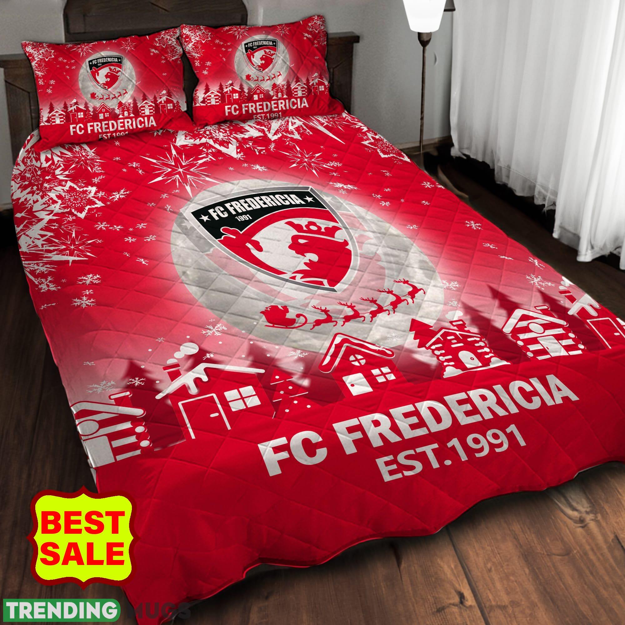 Superliga Danish 1st Division FC Fredericia Big Logo Christmas Red Quilt Sets Full Size King Queen Twin Quilt Set Superliga Danish 1st Division FC Fredericia Big Logo Christmas Red Quilt Sets Full Size King Queen Twin Quilt Set