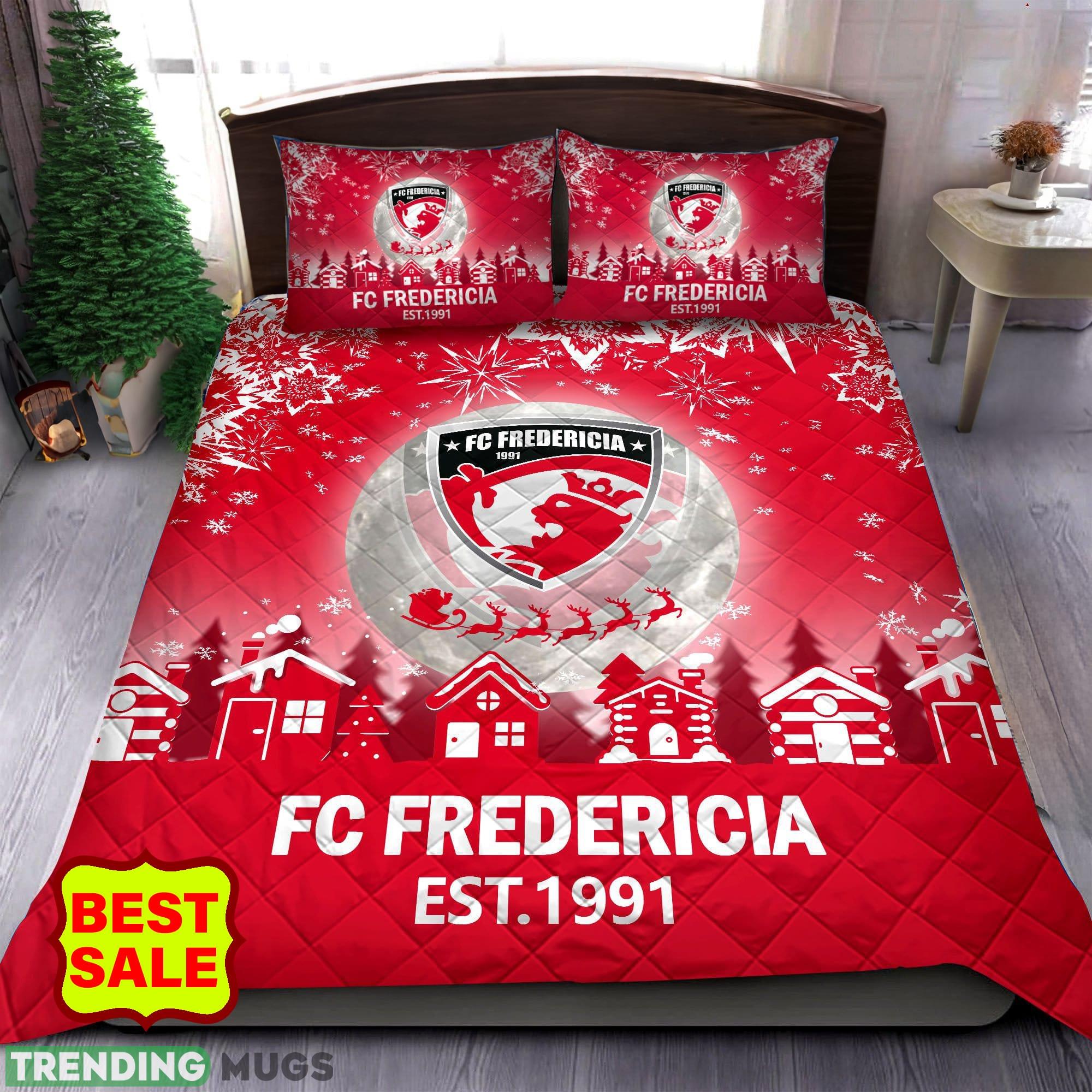 Superliga Danish 1st Division FC Fredericia Big Logo Christmas Red Quilt Sets Full Size King Queen Twin - Superliga Danish 1st Division FC Fredericia Quilt Set_1 Superliga Danish 1st Division FC Fredericia Big Logo Christmas Red Quilt Sets Full Size King Queen Twin - Superliga Danish 1st Division FC Fredericia Quilt Set_1