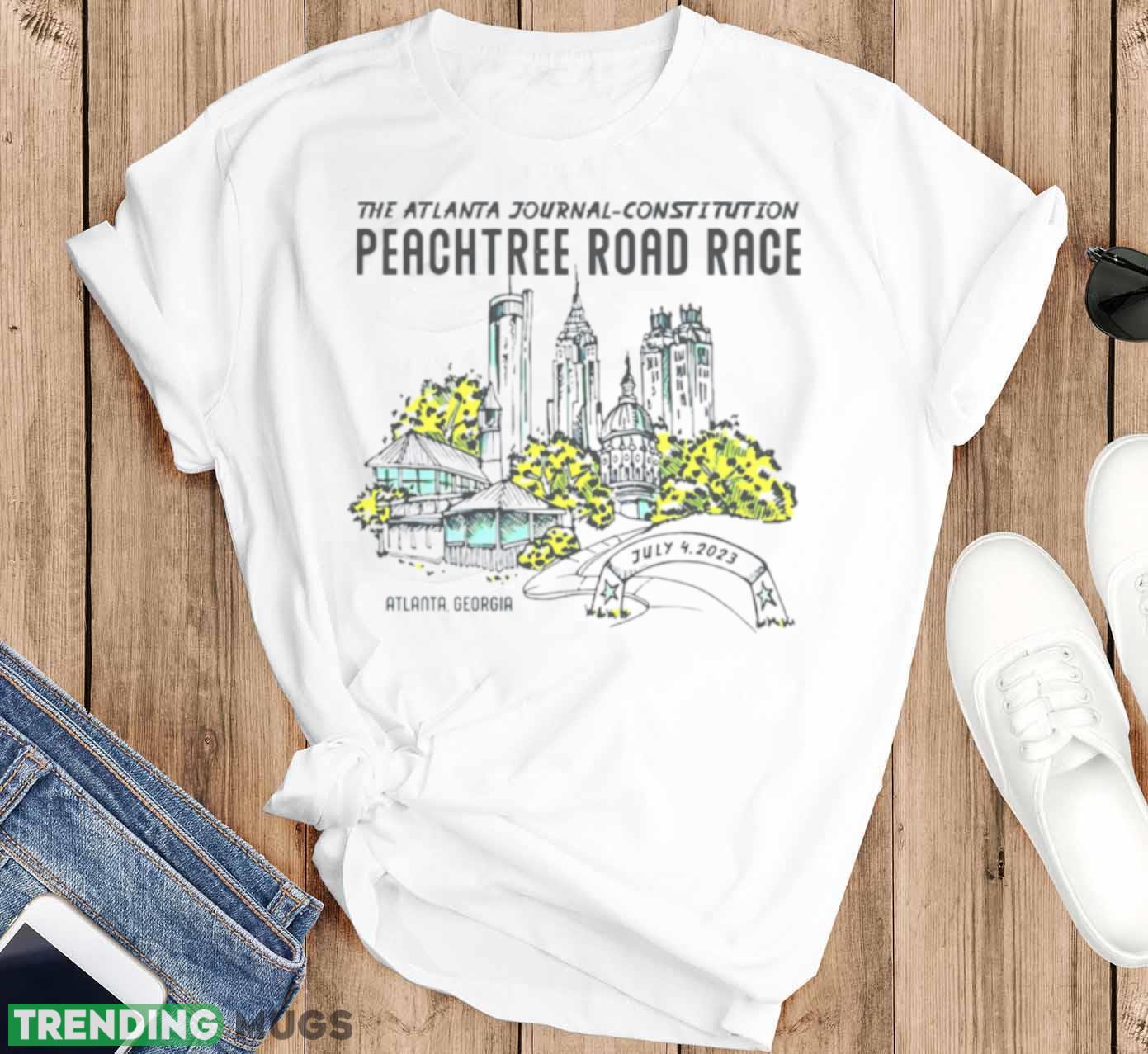 The Atlanta journal constitution peachtree road race shirt Light Shirt The Atlanta journal constitution peachtree road race shirt Light Shirt