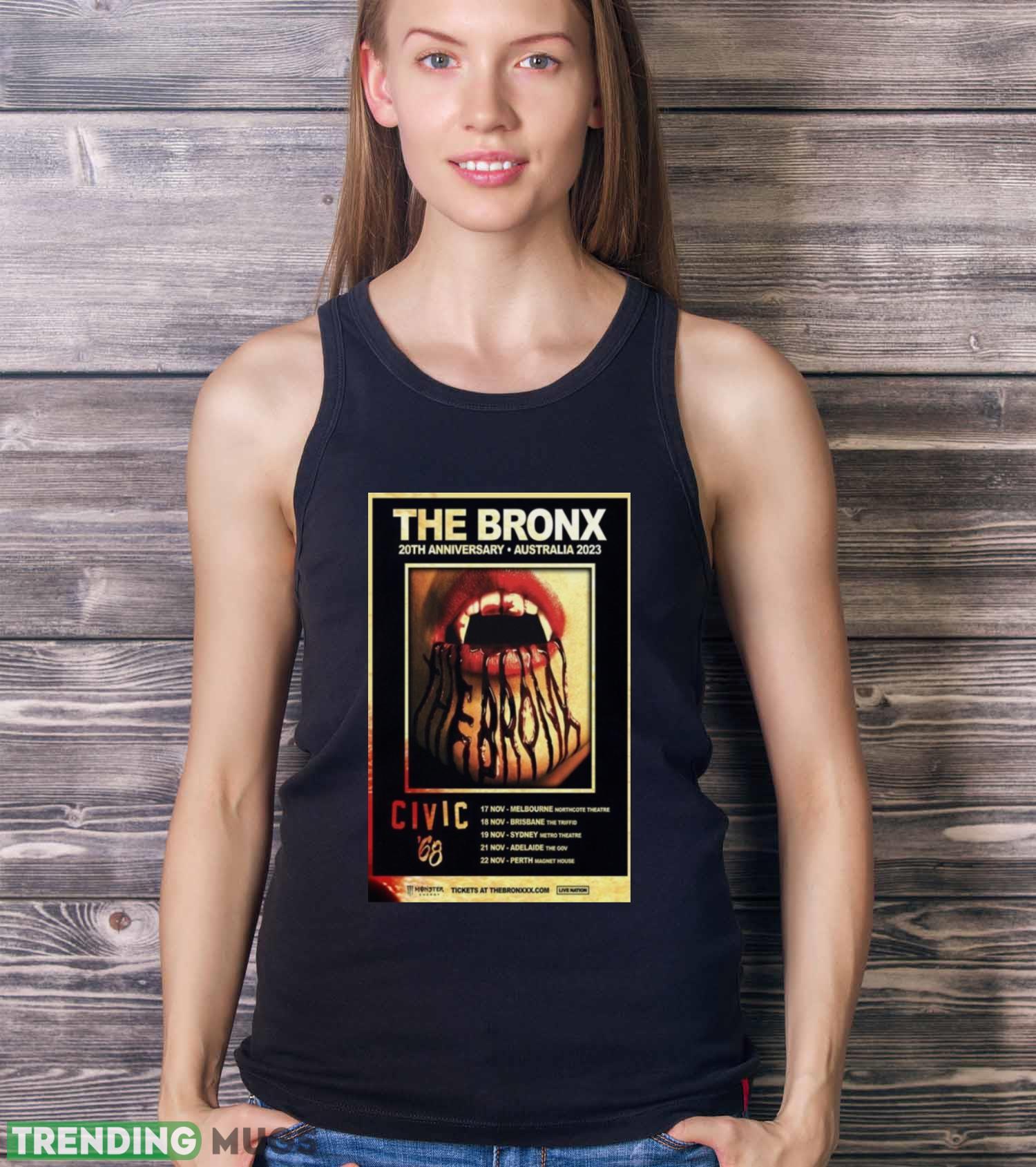 the Bronx 20th Anniversary Tour Australia 2023 Poster Shirt Dark Shirt the Bronx 20th Anniversary Tour Australia 2023 Poster Shirt Dark Shirt