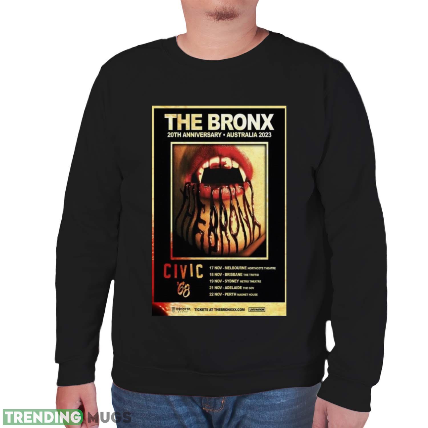 the Bronx 20th Anniversary Tour Australia 2023 Poster Shirt Dark Shirt the Bronx 20th Anniversary Tour Australia 2023 Poster Shirt Dark Shirt