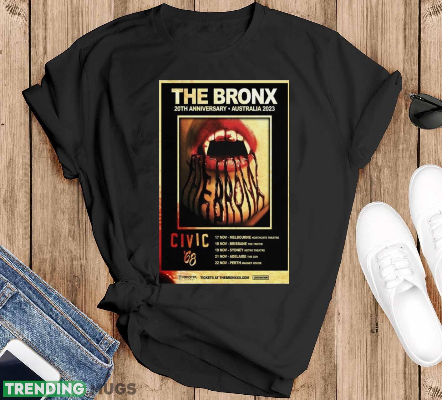 the Bronx 20th Anniversary Tour Australia 2023 Poster Shirt - Black T-Shirt the Bronx 20th Anniversary Tour Australia 2023 Poster Shirt - Black T-Shirt