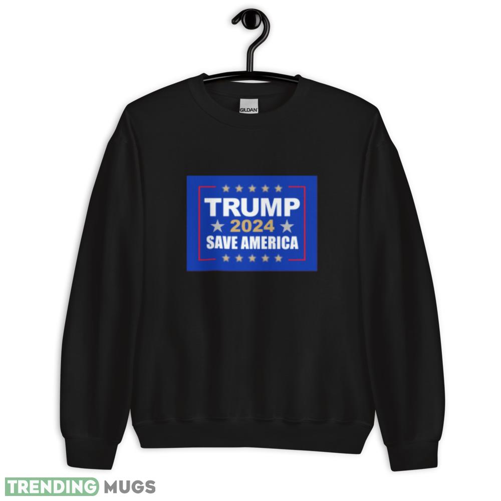 Trump 2024 Save America Design 2 Black T Shirt - 18000 Unisex Heavy Blend Crewneck Sweatshirt Trump 2024 Save America Design 2 Black T Shirt - 18000 Unisex Heavy Blend Crewneck Sweatshirt