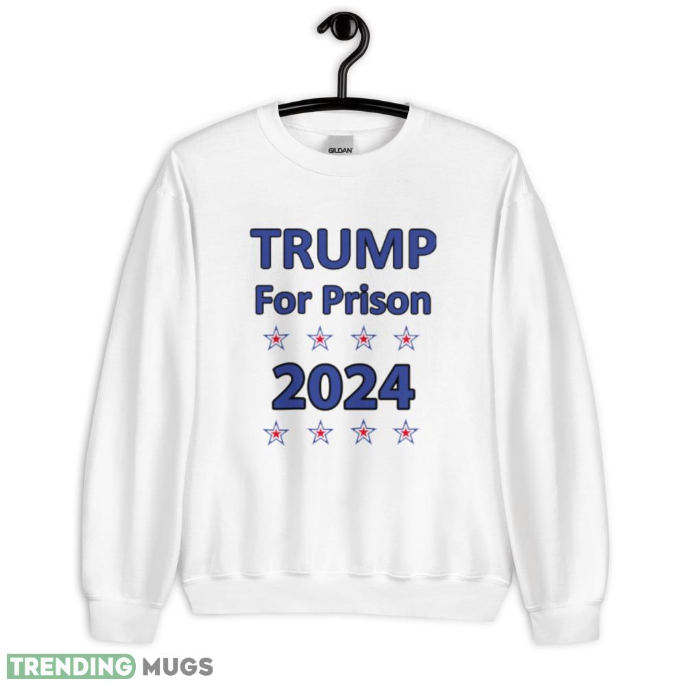 Trump for Prison 2024 Funny White T Shirt - 18000 Unisex Heavy Blend Crewneck Sweatshirt Trump for Prison 2024 Funny White T Shirt - 18000 Unisex Heavy Blend Crewneck Sweatshirt