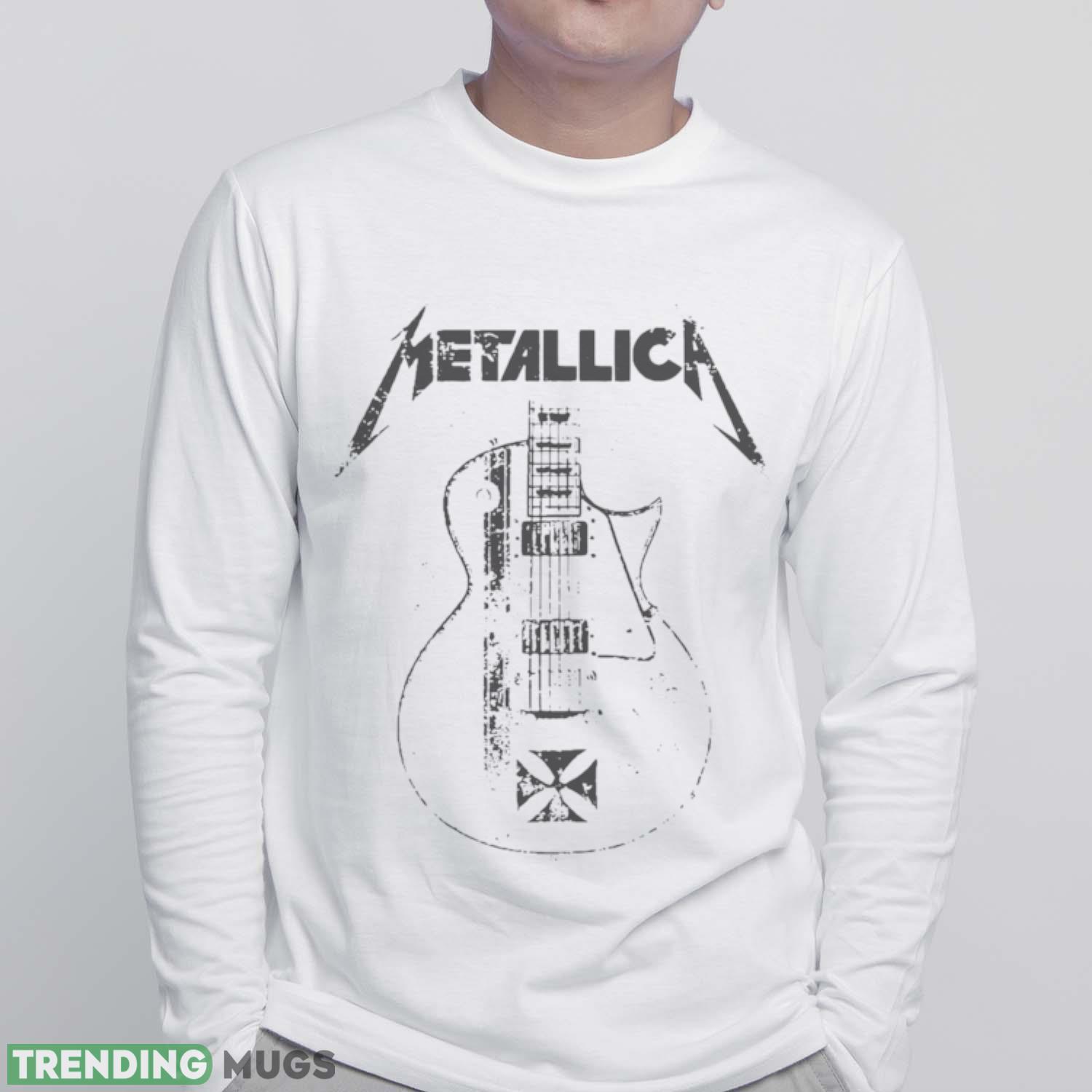 Vintage Metallica Band Guitar Shirt Light Shirt Vintage Metallica Band Guitar Shirt Light Shirt