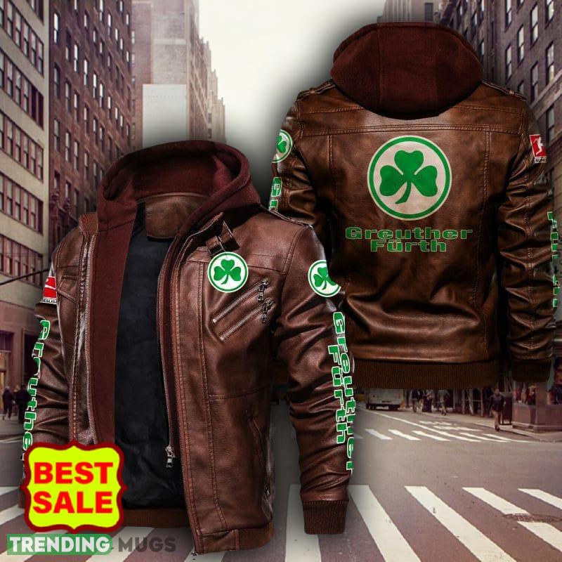 2 Bundesliga SpVgg Greuther Furth Logo Brown And Black Leather Jacket For Fans 2D Leather Jacket 2 Bundesliga SpVgg Greuther Furth Logo Brown And Black Leather Jacket For Fans 2D Leather Jacket