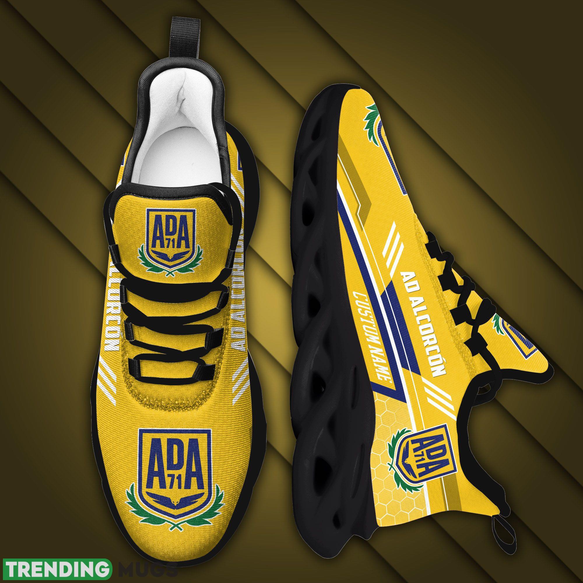 AD Alcorcón Logo Beehive Running Sneaker Custom Name Max Soul Shoes Max Soul AD Alcorcón Logo Beehive Running Sneaker Custom Name Max Soul Shoes Max Soul