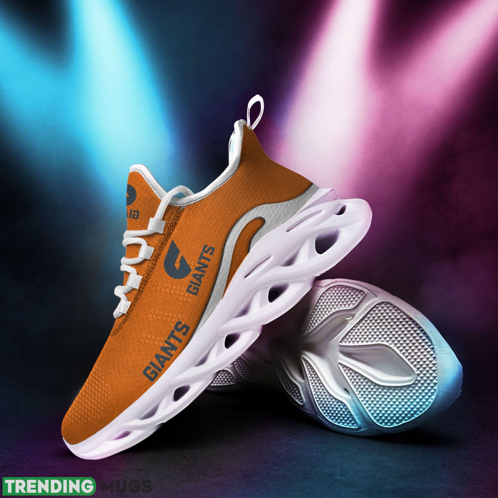 AFL Greater Western Sydney Giants Logo Running Sneaker Custom Name Max Soul Shoes Max Soul AFL Greater Western Sydney Giants Logo Running Sneaker Custom Name Max Soul Shoes Max Soul