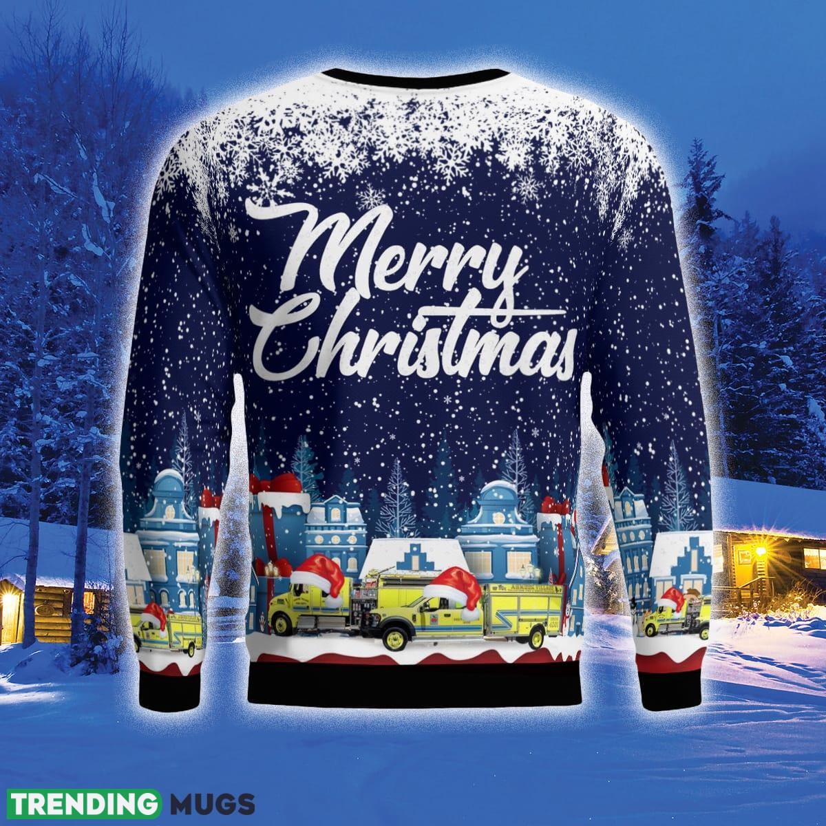 Ahmeek Michigan Ahmeek Village Volunteer Fire & Rescue Department Gift For Ugly Christmas 3D Sweater Ahmeek Michigan Ahmeek Village Volunteer Fire & Rescue Department Gift For Ugly Christmas 3D Sweater