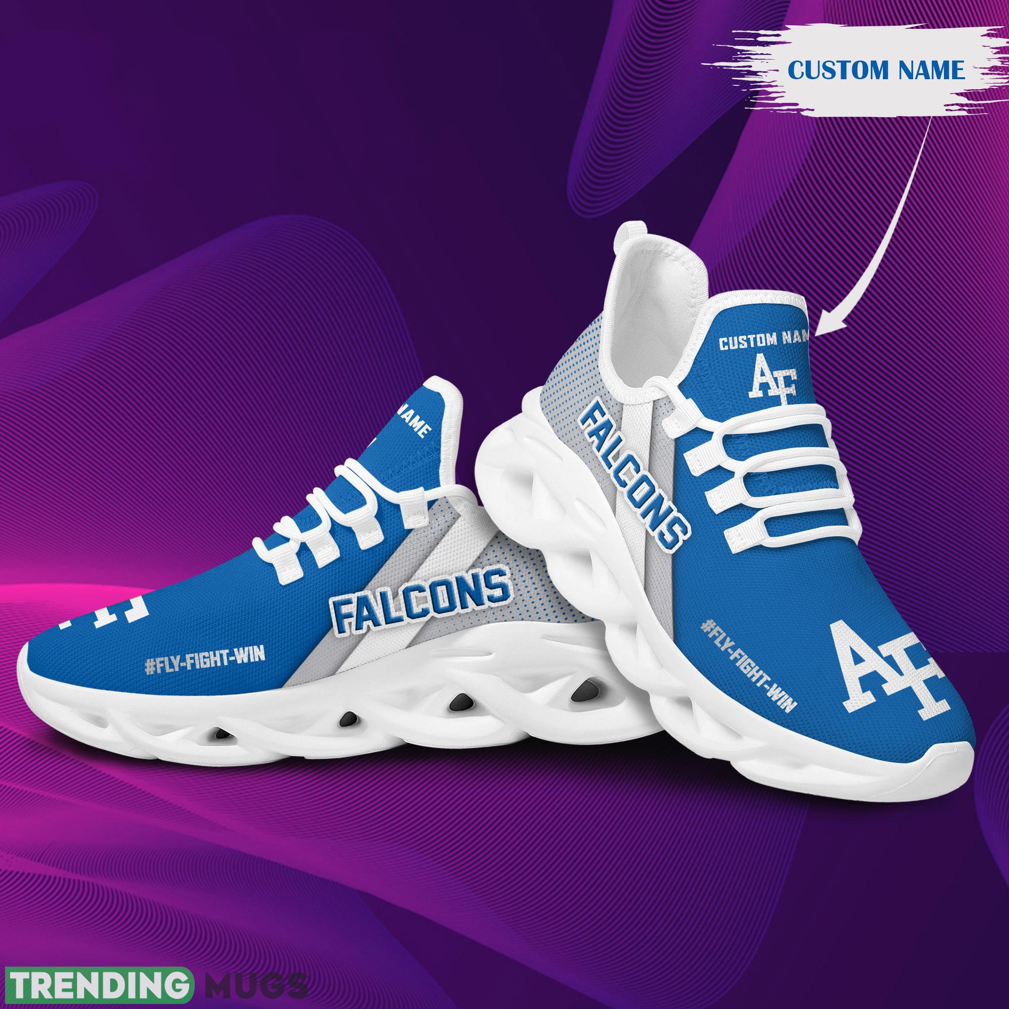 Air Force Falcons Logo Custom Name Running Sneaker Max Soul Shoes In Blue And Gray Max Soul Air Force Falcons Logo Custom Name Running Sneaker Max Soul Shoes In Blue And Gray Max Soul
