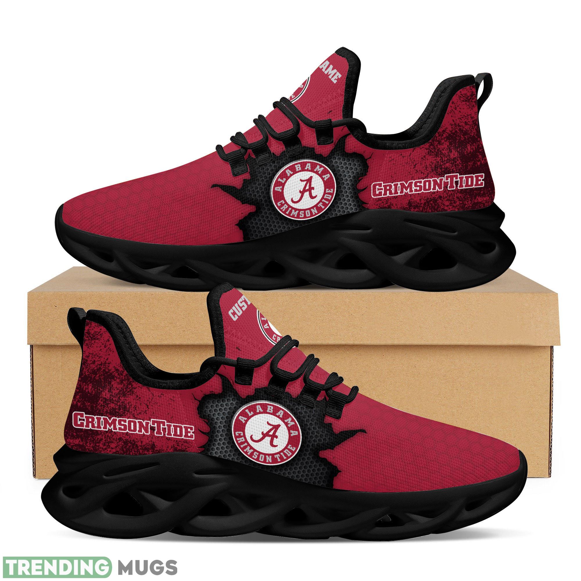 Alabama Crimson Tide Cracked Design Running Sneaker Custom Name Max Soul Shoes Max Soul Alabama Crimson Tide Cracked Design Running Sneaker Custom Name Max Soul Shoes Max Soul
