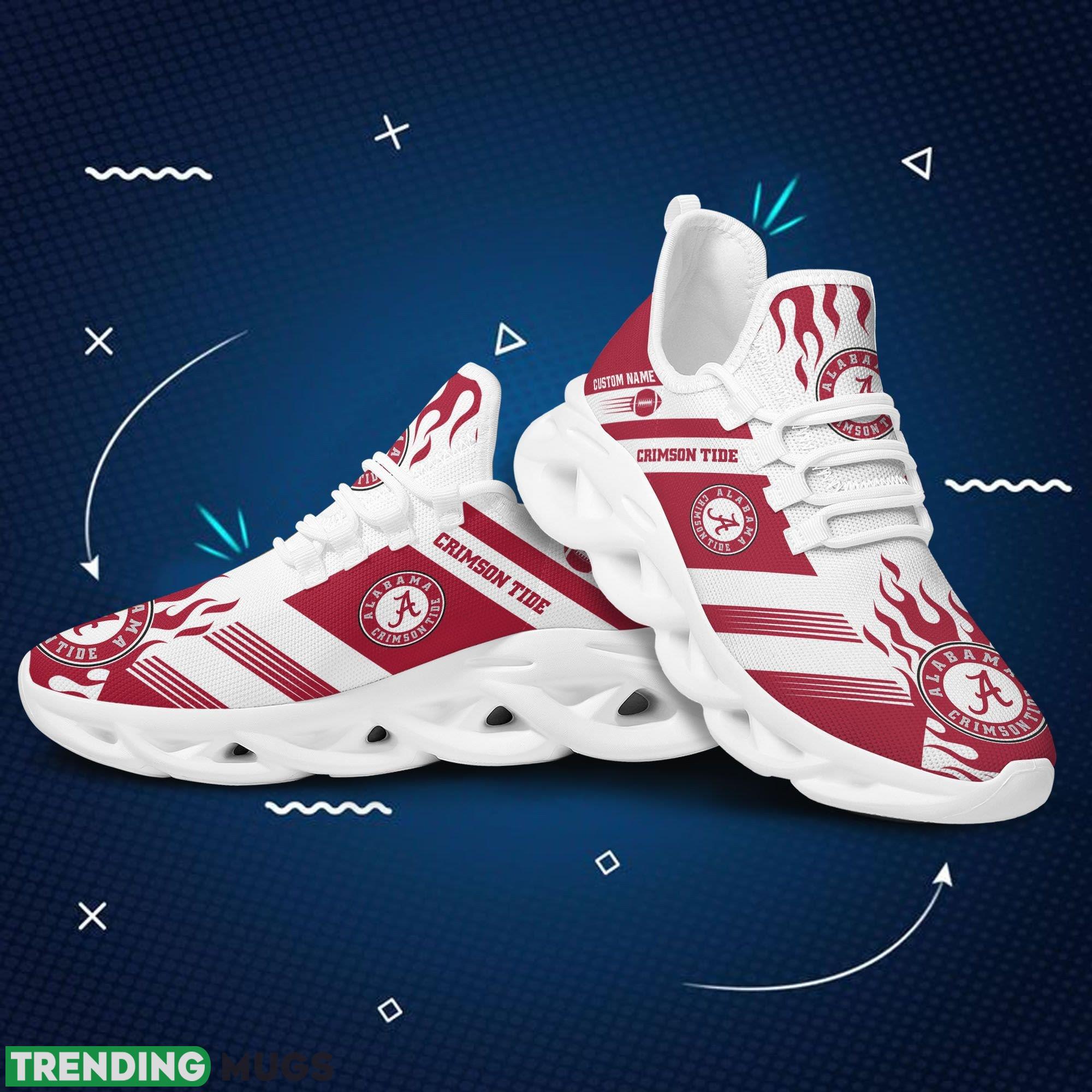 Alabama Crimson Tide Logo Fire Running Sneaker Custom Name Max Soul Shoes - Alabama Crimson Tide Logo Fire Pattern Custom Name 3D Max Soul Sneaker Shoes_1 Alabama Crimson Tide Logo Fire Running Sneaker Custom Name Max Soul Shoes - Alabama Crimson Tide Logo Fire Pattern Custom Name 3D Max Soul Sneaker Shoes_1