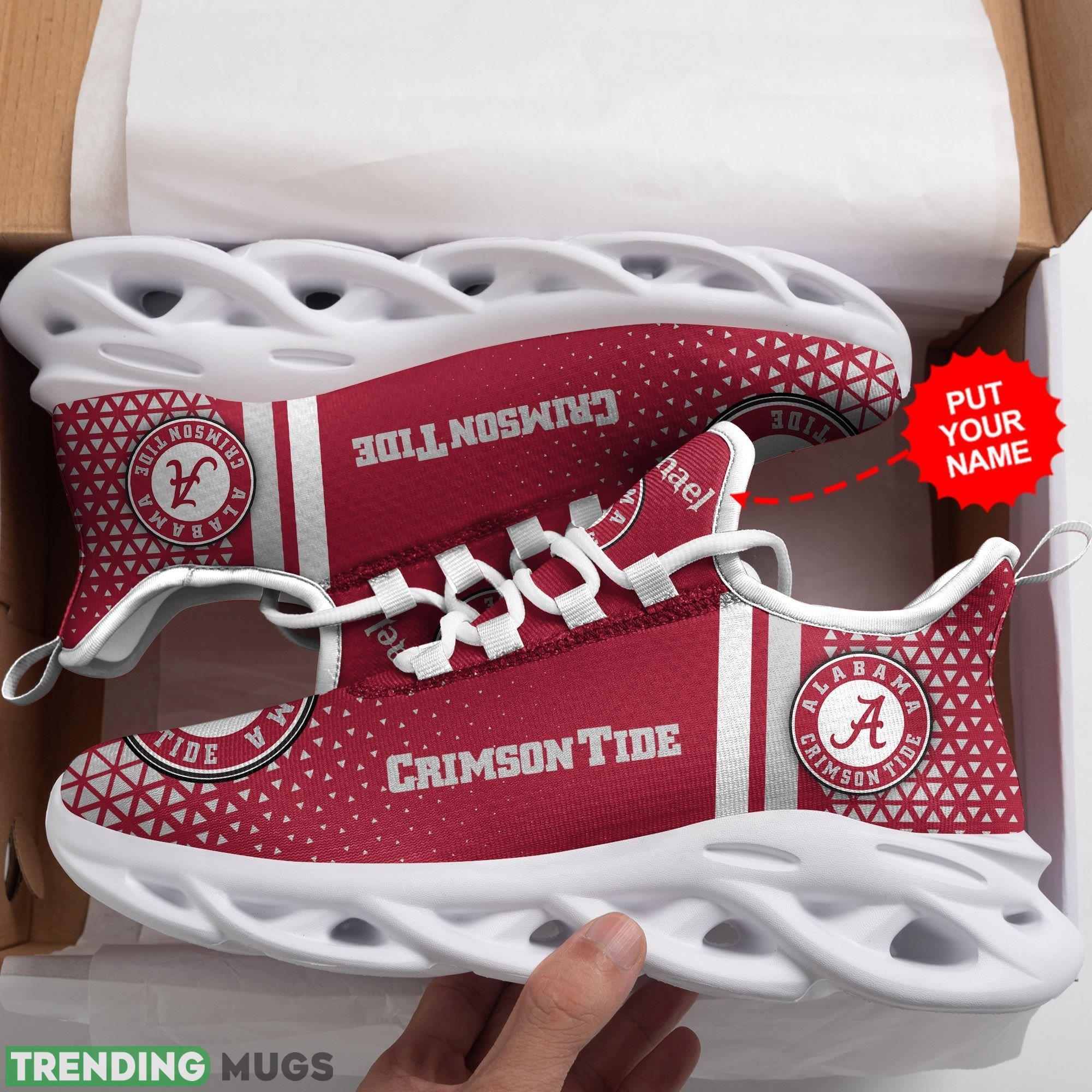 Alabama Crimson Tide Logo In Red Custom Name Max Soul Shoes - Alabama Crimson Tide Logo In Red Custom Name 3D Max Soul Sneaker Shoes_1 Alabama Crimson Tide Logo In Red Custom Name Max Soul Shoes - Alabama Crimson Tide Logo In Red Custom Name 3D Max Soul Sneaker Shoes_1