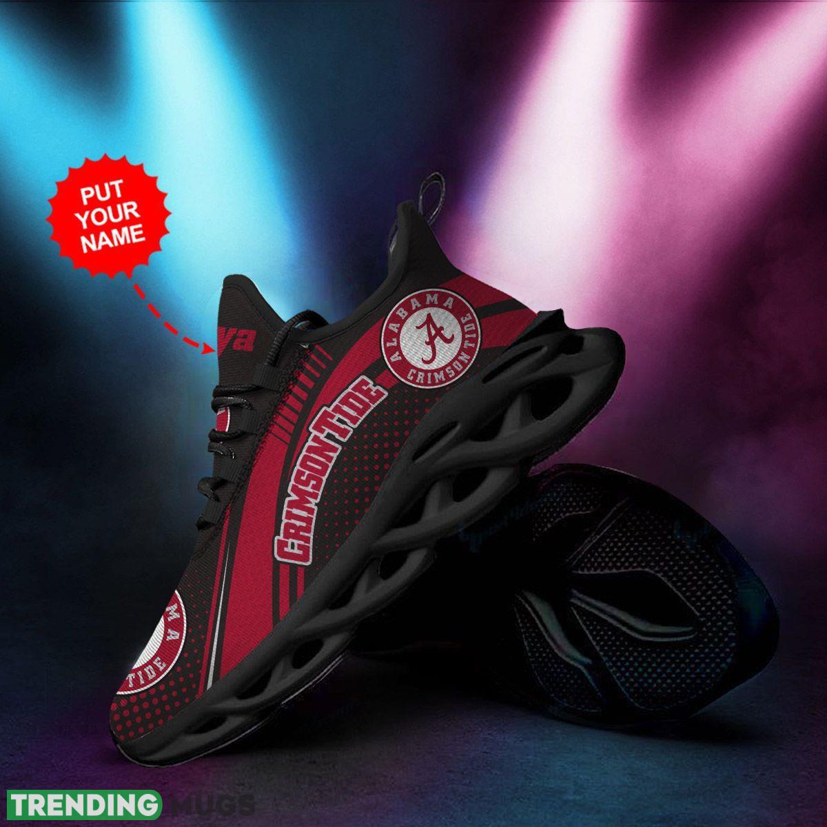 Alabama Crimson Tide Logo Polka Dot Running Sneaker Custom Name Max Soul Shoes Max Soul Alabama Crimson Tide Logo Polka Dot Running Sneaker Custom Name Max Soul Shoes Max Soul