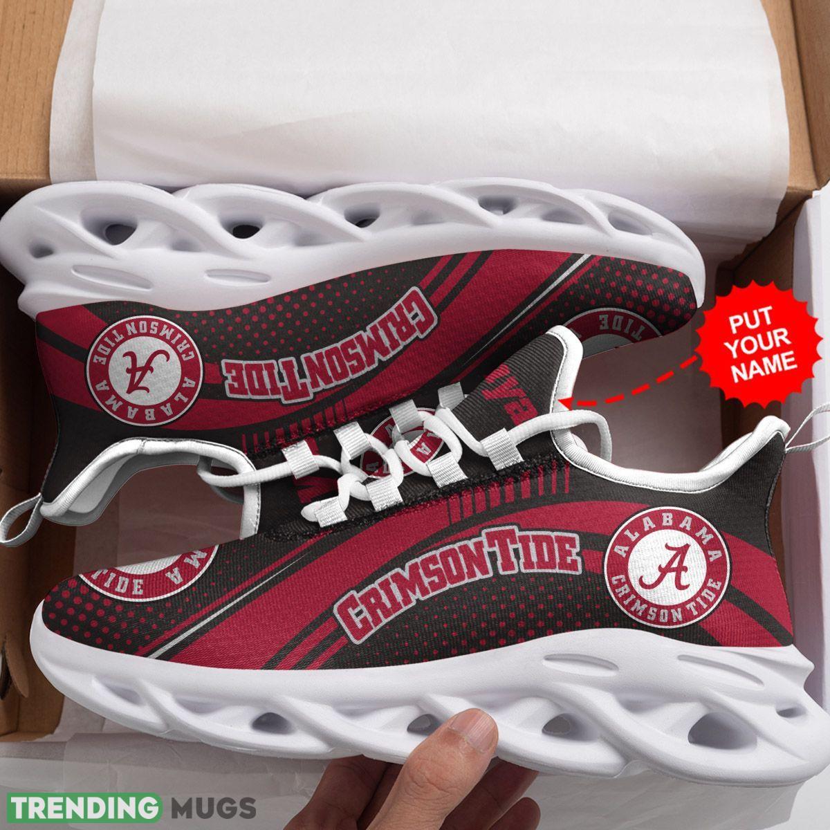 Alabama Crimson Tide Logo Polka Dot Running Sneaker Custom Name Max Soul Shoes Max Soul Alabama Crimson Tide Logo Polka Dot Running Sneaker Custom Name Max Soul Shoes Max Soul