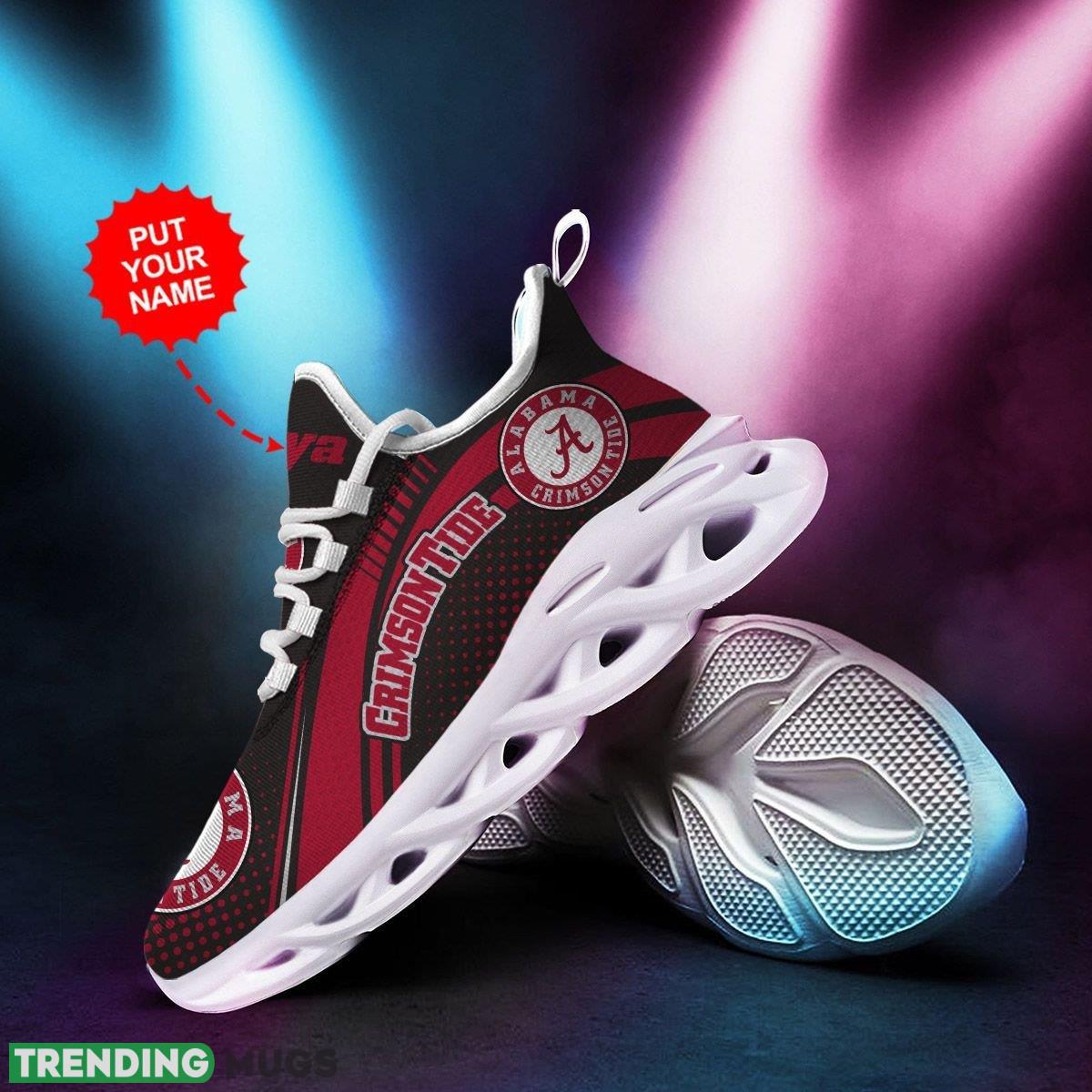 Alabama Crimson Tide Logo Polka Dot Running Sneaker Custom Name Max Soul Shoes - Alabama Crimson Tide Logo Polka Dot Pattern Custom Name 3D Max Soul Sneaker Shoes_1 Alabama Crimson Tide Logo Polka Dot Running Sneaker Custom Name Max Soul Shoes - Alabama Crimson Tide Logo Polka Dot Pattern Custom Name 3D Max Soul Sneaker Shoes_1