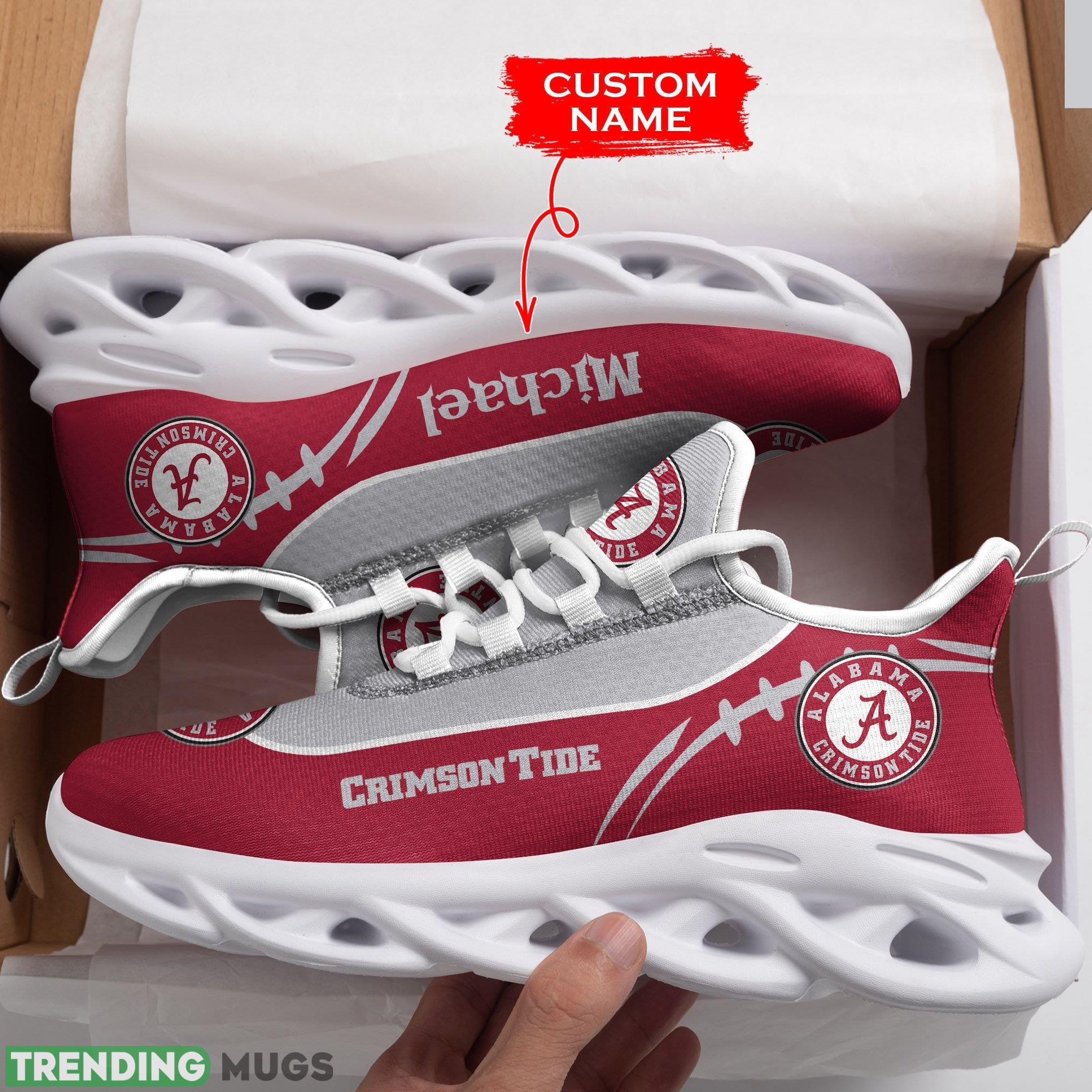 Alabama Crimson Tide Logo Running Sneaker Custom Name Max Soul Shoes In Red And Gray - Alabama Crimson Tide Logo Pattern Custom Name 3D Max Soul Sneaker Shoes In Red And Gray_1 Alabama Crimson Tide Logo Running Sneaker Custom Name Max Soul Shoes In Red And Gray - Alabama Crimson Tide Logo Pattern Custom Name 3D Max Soul Sneaker Shoes In Red And Gray_1