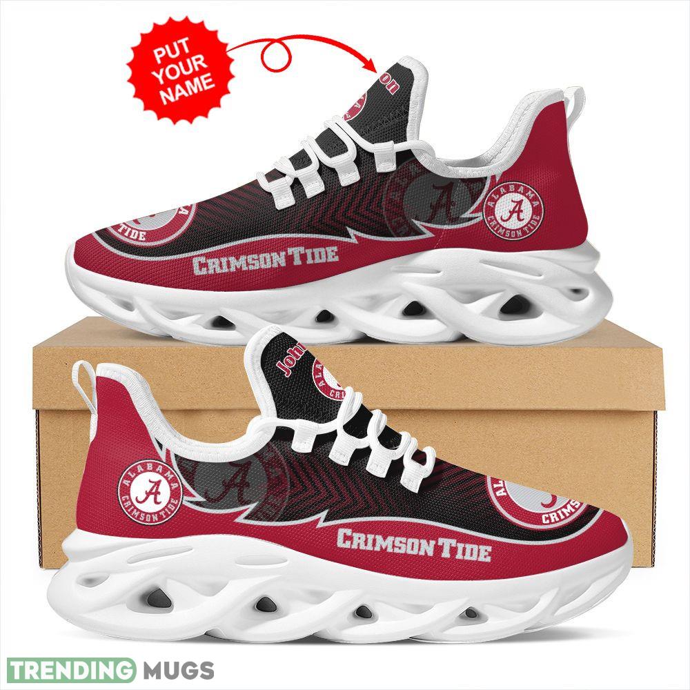 Alabama Crimson Tide Logo Running Sneaker Custom Name Max Soul Shoes In Red Black Max Soul Alabama Crimson Tide Logo Running Sneaker Custom Name Max Soul Shoes In Red Black Max Soul