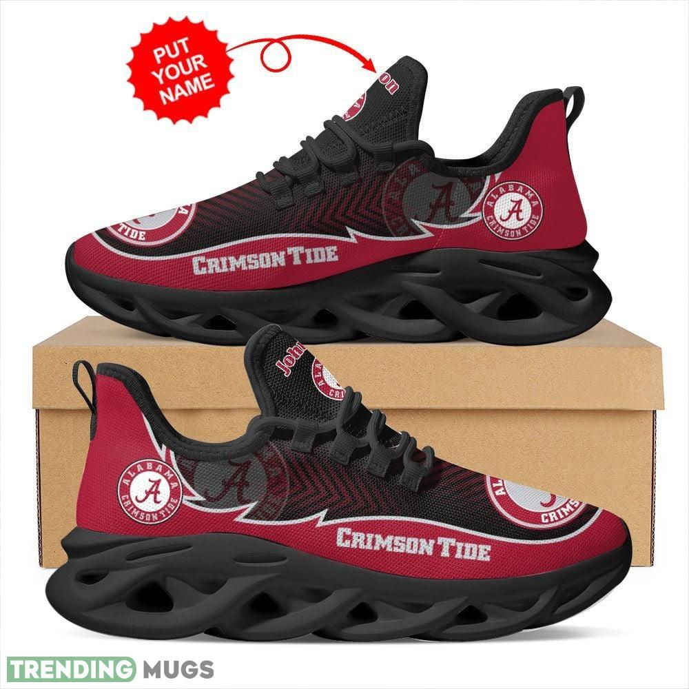 Alabama Crimson Tide Logo Running Sneaker Custom Name Max Soul Shoes In Red Black - Alabama Crimson Tide Logo Pattern Custom Name 3D Max Soul Sneaker Shoes In Red Black_1 Alabama Crimson Tide Logo Running Sneaker Custom Name Max Soul Shoes In Red Black - Alabama Crimson Tide Logo Pattern Custom Name 3D Max Soul Sneaker Shoes In Red Black_1