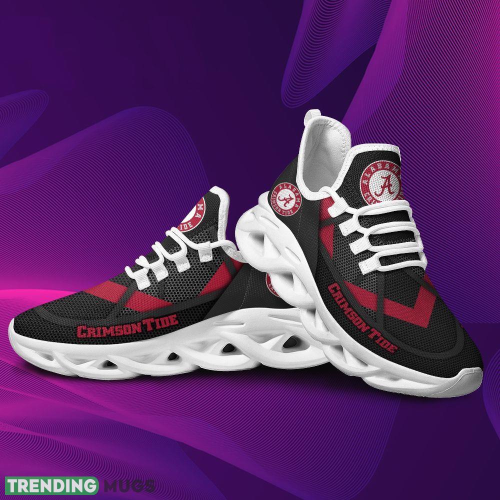 Alabama Crimson Tide Logo Running Sneaker In Black Custom Name Max Soul Shoes Max Soul Alabama Crimson Tide Logo Running Sneaker In Black Custom Name Max Soul Shoes Max Soul