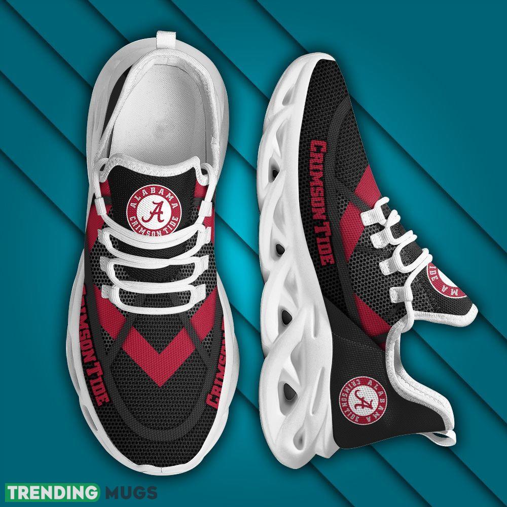 Alabama Crimson Tide Logo Running Sneaker In Black Custom Name Max Soul Shoes Max Soul Alabama Crimson Tide Logo Running Sneaker In Black Custom Name Max Soul Shoes Max Soul