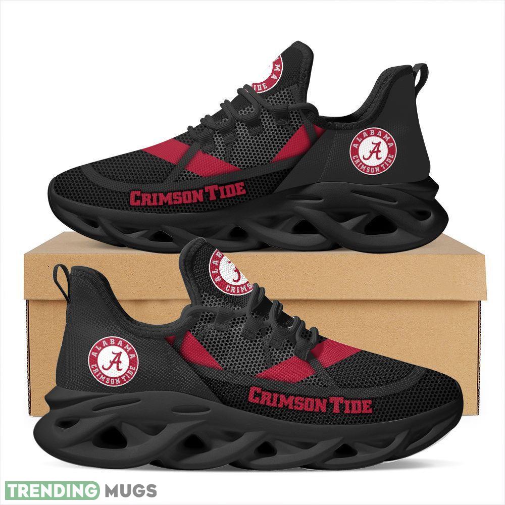 Alabama Crimson Tide Logo Running Sneaker In Black Custom Name Max Soul Shoes Max Soul Alabama Crimson Tide Logo Running Sneaker In Black Custom Name Max Soul Shoes Max Soul