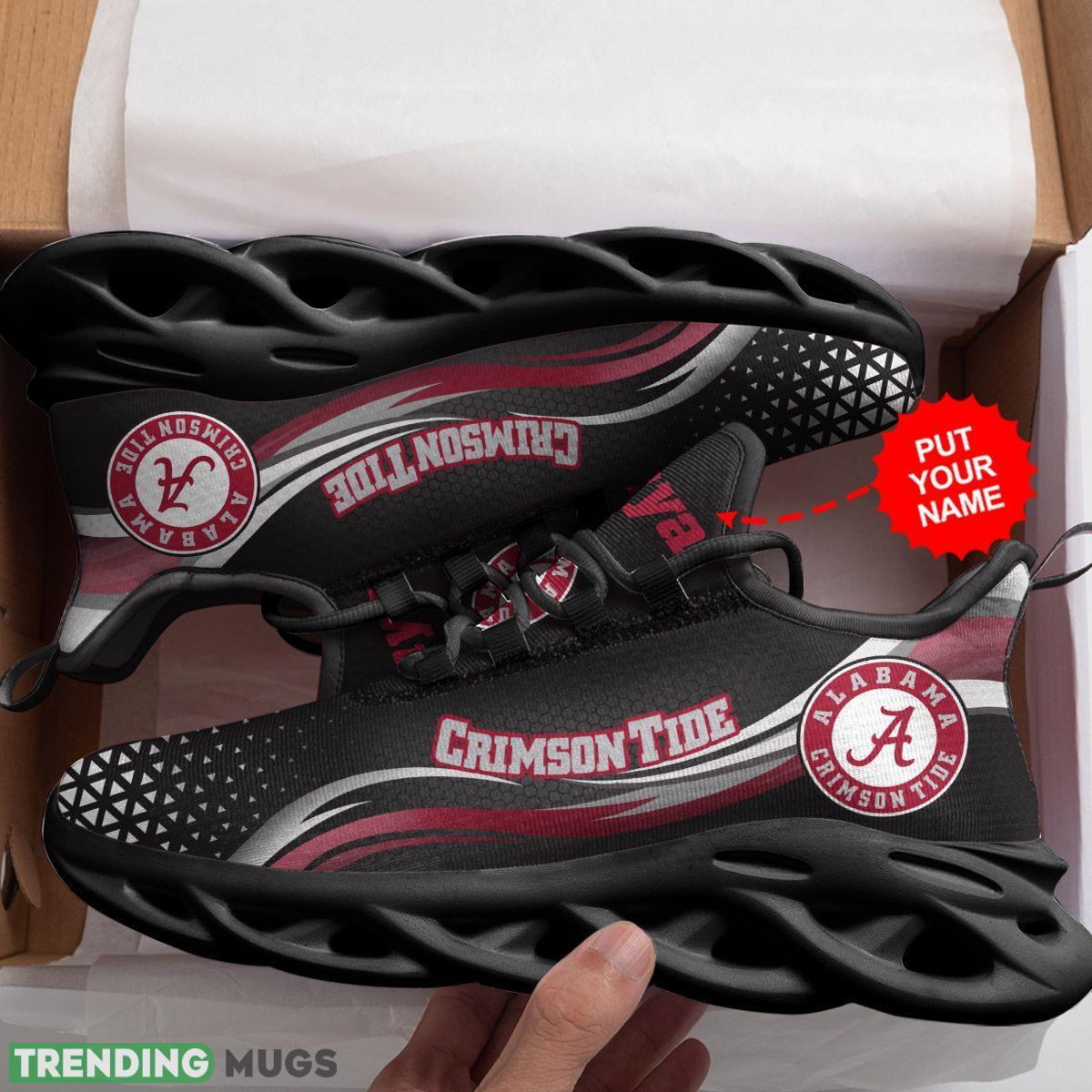 Alabama Crimson Tide Logo With Triangle Running Sneaker Custom Name Max Soul Shoes Max Soul Alabama Crimson Tide Logo With Triangle Running Sneaker Custom Name Max Soul Shoes Max Soul