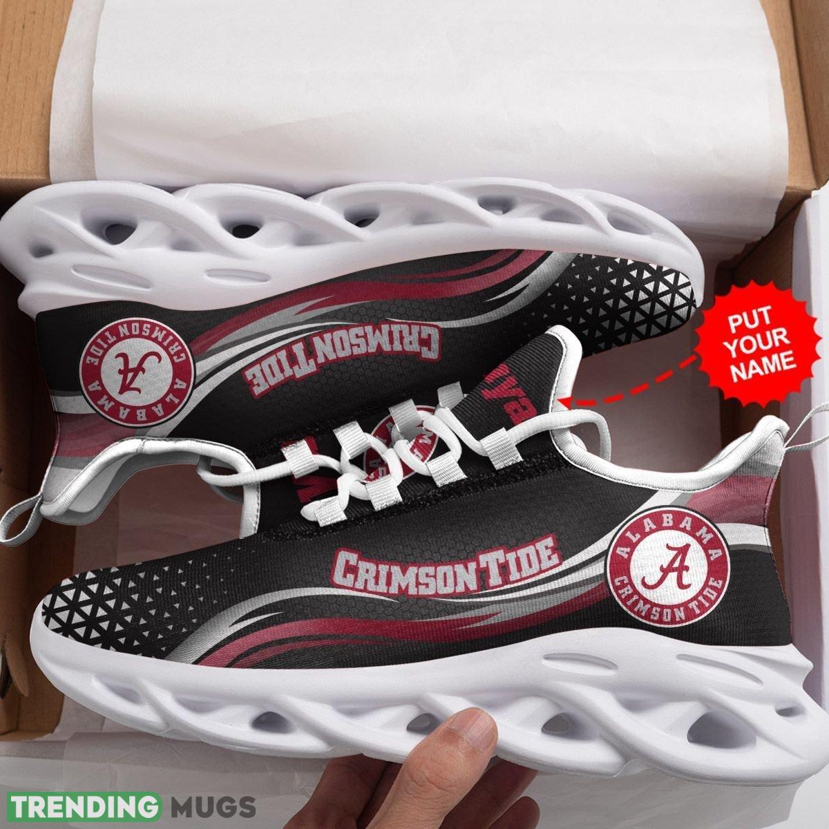 Alabama Crimson Tide Logo With Triangle Running Sneaker Custom Name Max Soul Shoes - Alabama Crimson Tide Logo With Triangle Pattern Custom Name 3D Max Soul Sneaker Shoes_1 Alabama Crimson Tide Logo With Triangle Running Sneaker Custom Name Max Soul Shoes - Alabama Crimson Tide Logo With Triangle Pattern Custom Name 3D Max Soul Sneaker Shoes_1