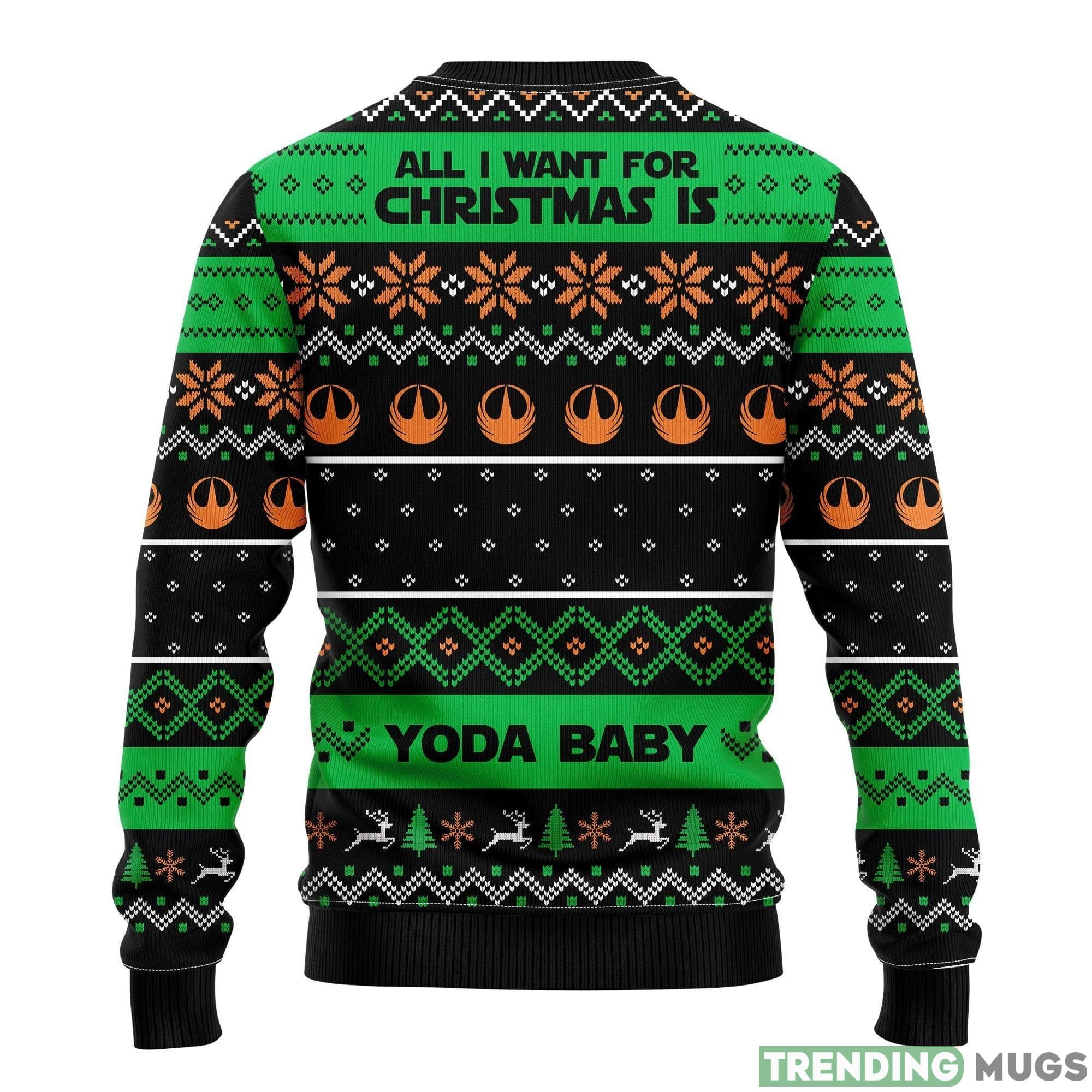 All Want Baby Yoda Noel Thanksgiving Women Mens Ugly Christmas Sweater 3D Sweater All Want Baby Yoda Noel Thanksgiving Women Mens Ugly Christmas Sweater 3D Sweater