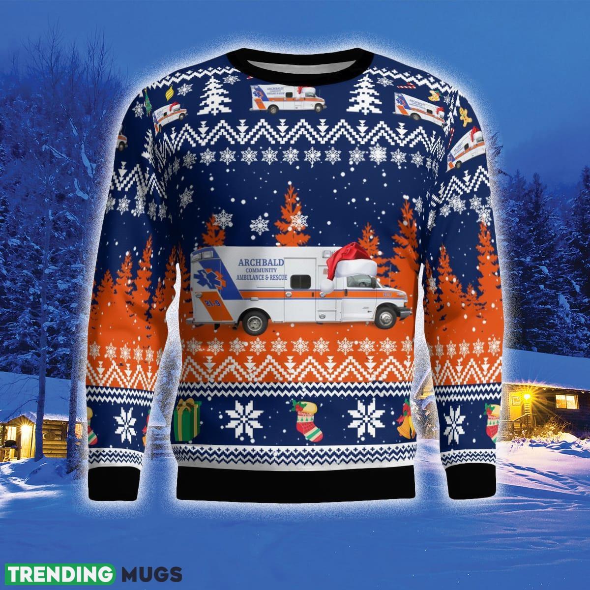 Archbald Pennsylvania Archbald Community Ambulance & Rescue Squad 3D Sweater For Men And Women Gift For Christmas 3D Sweater Archbald Pennsylvania Archbald Community Ambulance & Rescue Squad 3D Sweater For Men And Women Gift For Christmas 3D Sweater