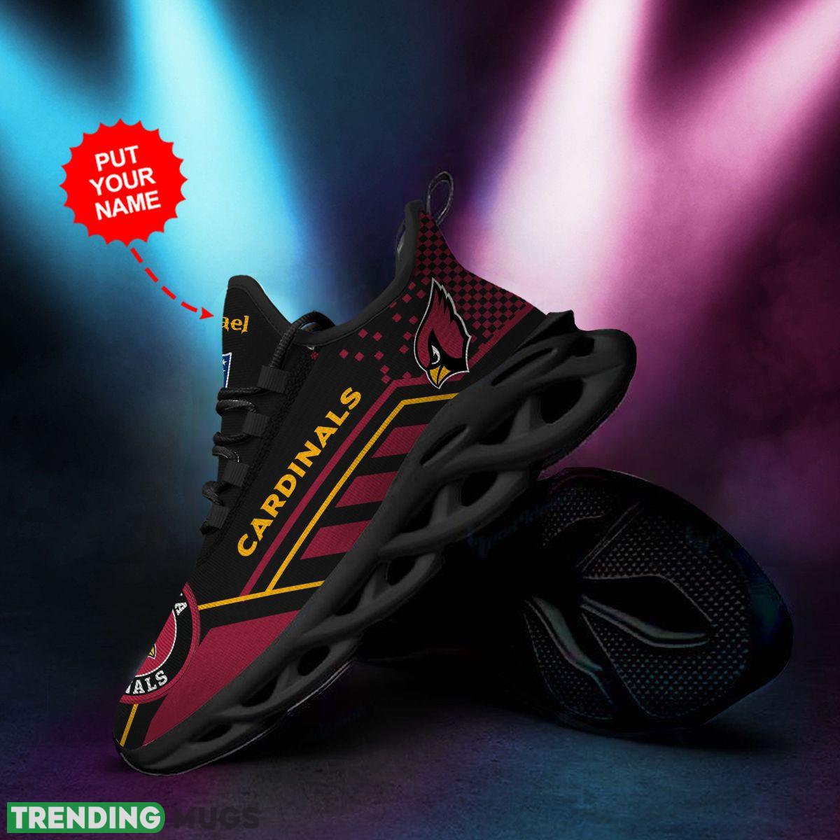 Arizona Cardinals Logo Caro Running Sneaker Custom Name Max Soul Shoes Max Soul Arizona Cardinals Logo Caro Running Sneaker Custom Name Max Soul Shoes Max Soul