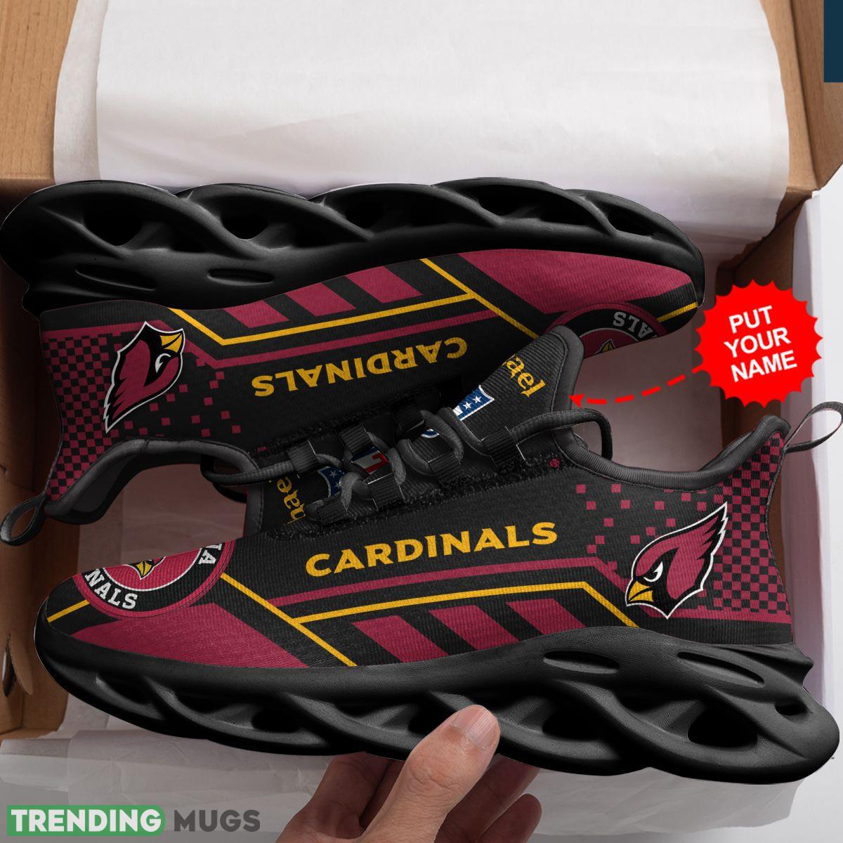 Arizona Cardinals Logo Caro Running Sneaker Custom Name Max Soul Shoes Max Soul Arizona Cardinals Logo Caro Running Sneaker Custom Name Max Soul Shoes Max Soul