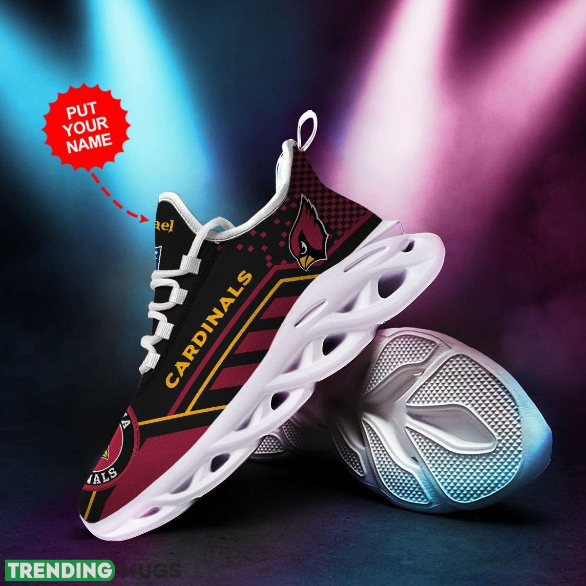 Arizona Cardinals Logo Caro Running Sneaker Custom Name Max Soul Shoes - Arizona Cardinals Logo Caro Pattern Custom Name 3D Max Soul Sneaker Shoes_1 Arizona Cardinals Logo Caro Running Sneaker Custom Name Max Soul Shoes - Arizona Cardinals Logo Caro Pattern Custom Name 3D Max Soul Sneaker Shoes_1