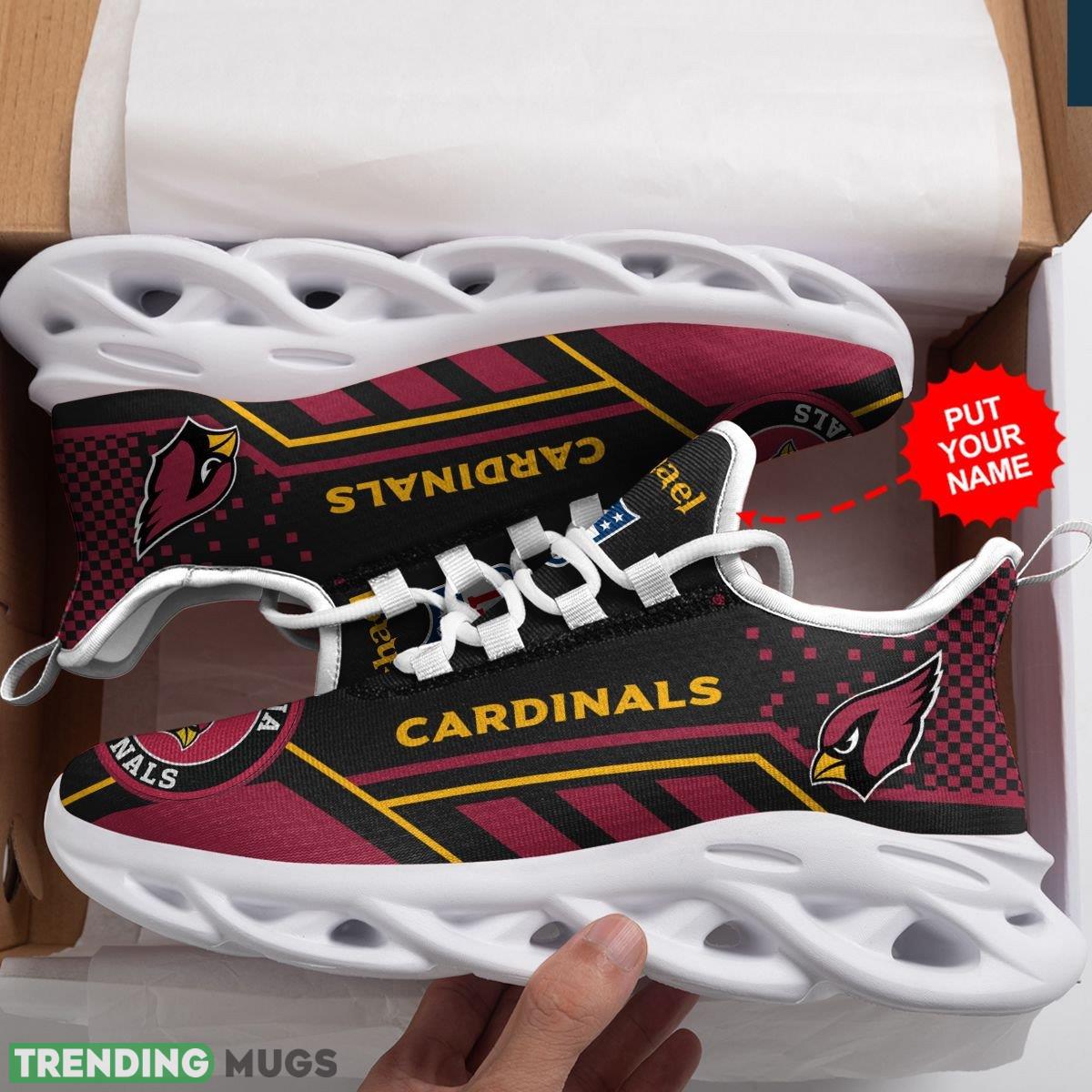 Arizona Cardinals Logo Custom Name Running Sneaker Max Soul Shoes In Red And Yellow - Arizona Cardinals Logo Custom Name Pattern 3D Max Soul Sneaker Shoes In Red And Yellow_1 Arizona Cardinals Logo Custom Name Running Sneaker Max Soul Shoes In Red And Yellow - Arizona Cardinals Logo Custom Name Pattern 3D Max Soul Sneaker Shoes In Red And Yellow_1