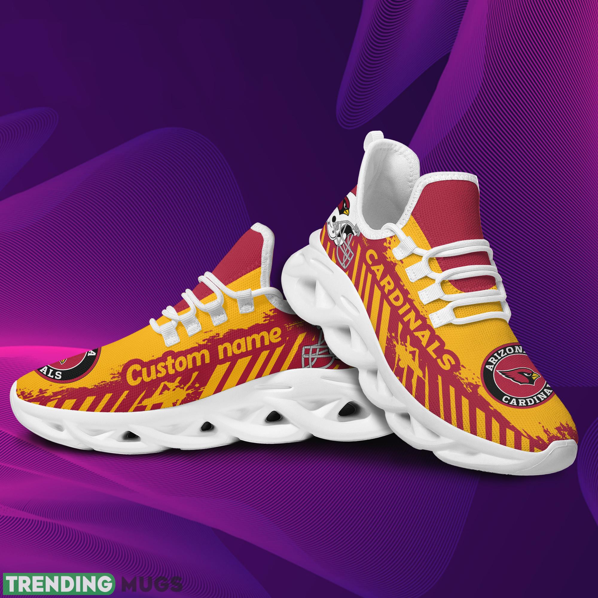Arizona Cardinals Logo Helmet Running Sneaker Custom Name Max Soul Shoes Max Soul Arizona Cardinals Logo Helmet Running Sneaker Custom Name Max Soul Shoes Max Soul