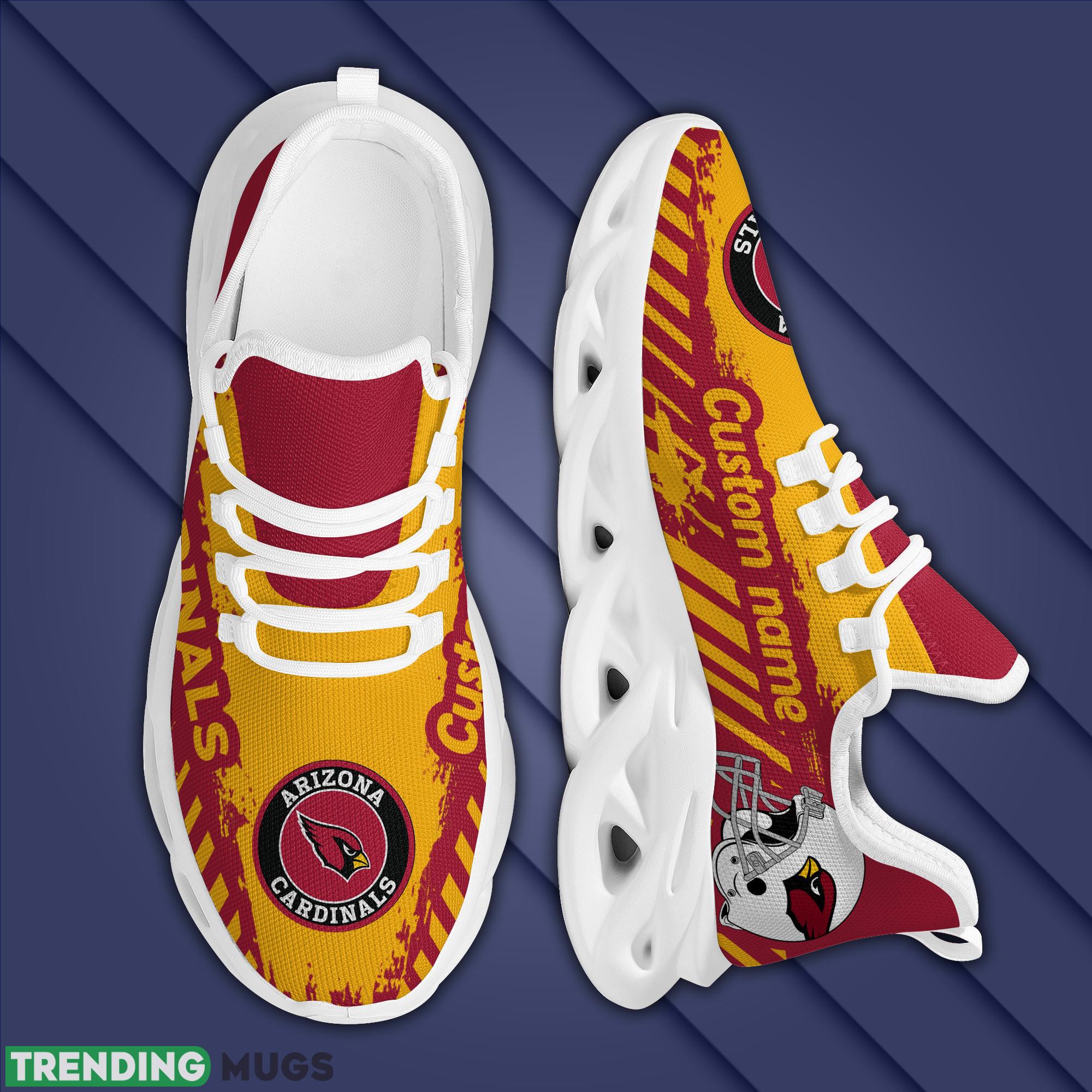 Arizona Cardinals Logo Helmet Running Sneaker Custom Name Max Soul Shoes Max Soul Arizona Cardinals Logo Helmet Running Sneaker Custom Name Max Soul Shoes Max Soul