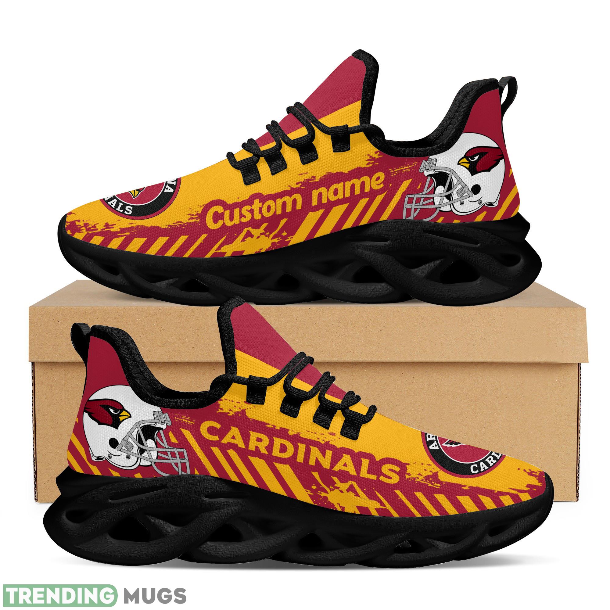 Arizona Cardinals Logo Helmet Running Sneaker Custom Name Max Soul Shoes Max Soul Arizona Cardinals Logo Helmet Running Sneaker Custom Name Max Soul Shoes Max Soul