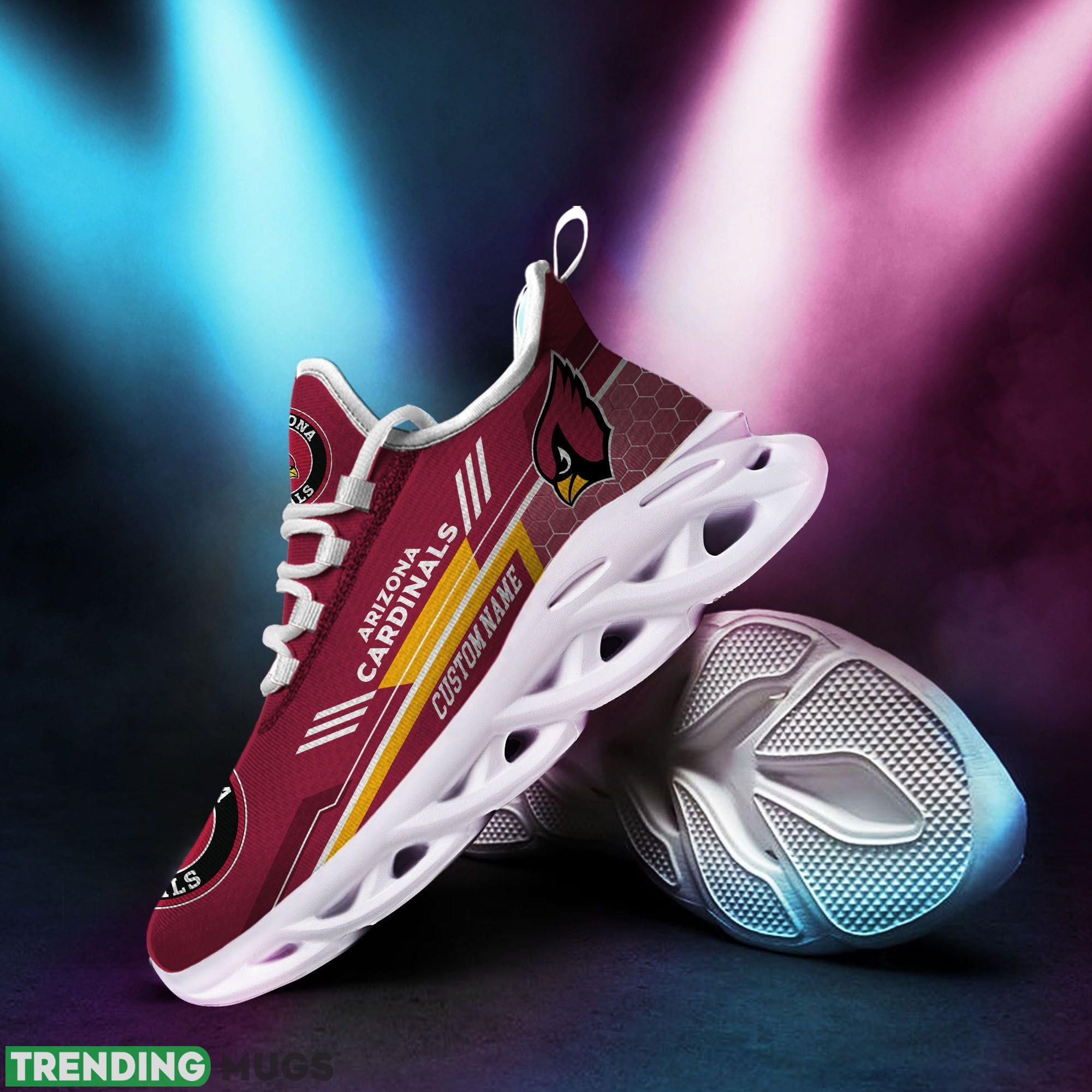 Arizona Cardinals Logo Running Sneaker Custom Name Max Soul Shoes In Red Max Soul Arizona Cardinals Logo Running Sneaker Custom Name Max Soul Shoes In Red Max Soul