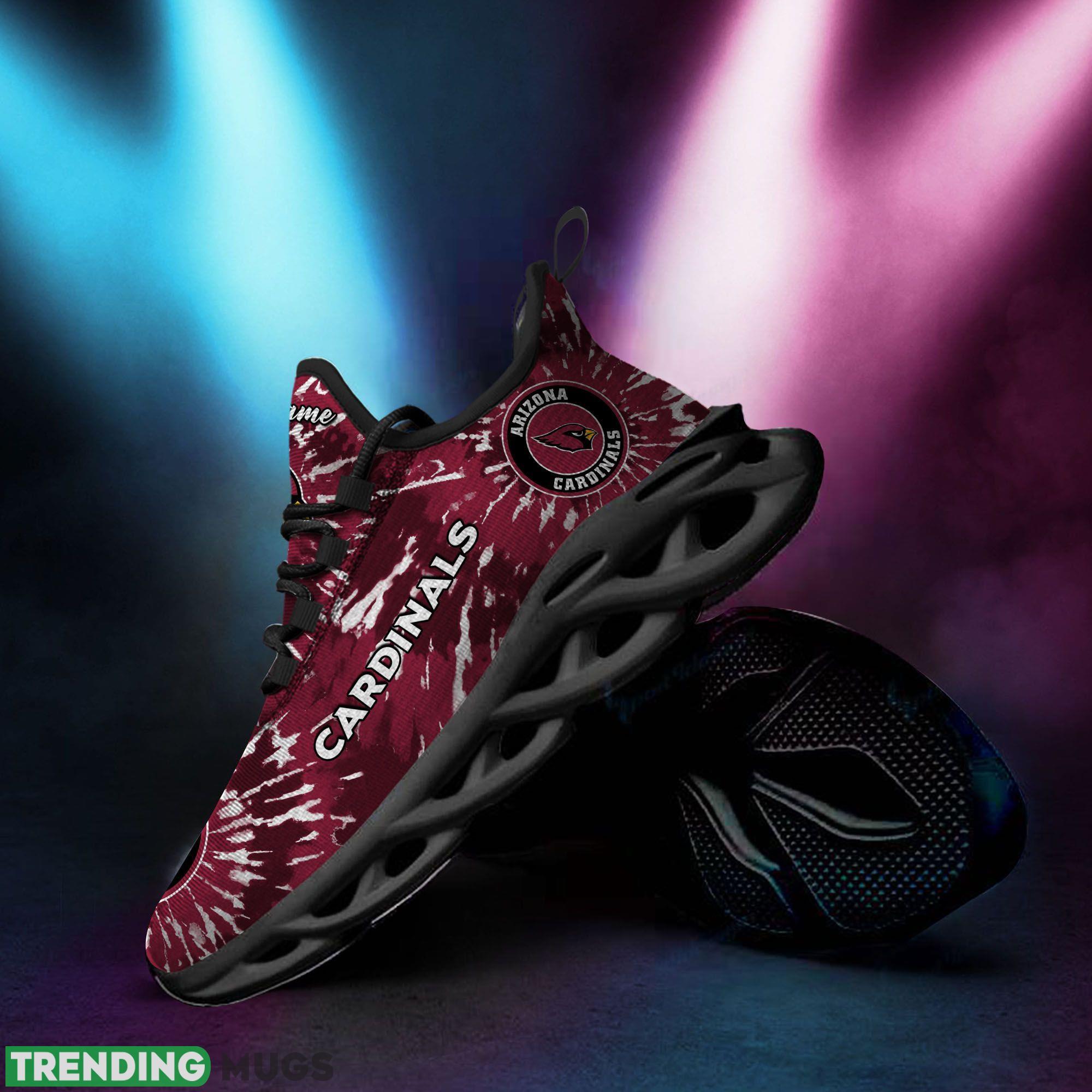 Arizona Cardinals Logo Tie Dye Running Sneaker Custom Name Max Soul Shoes Max Soul Arizona Cardinals Logo Tie Dye Running Sneaker Custom Name Max Soul Shoes Max Soul